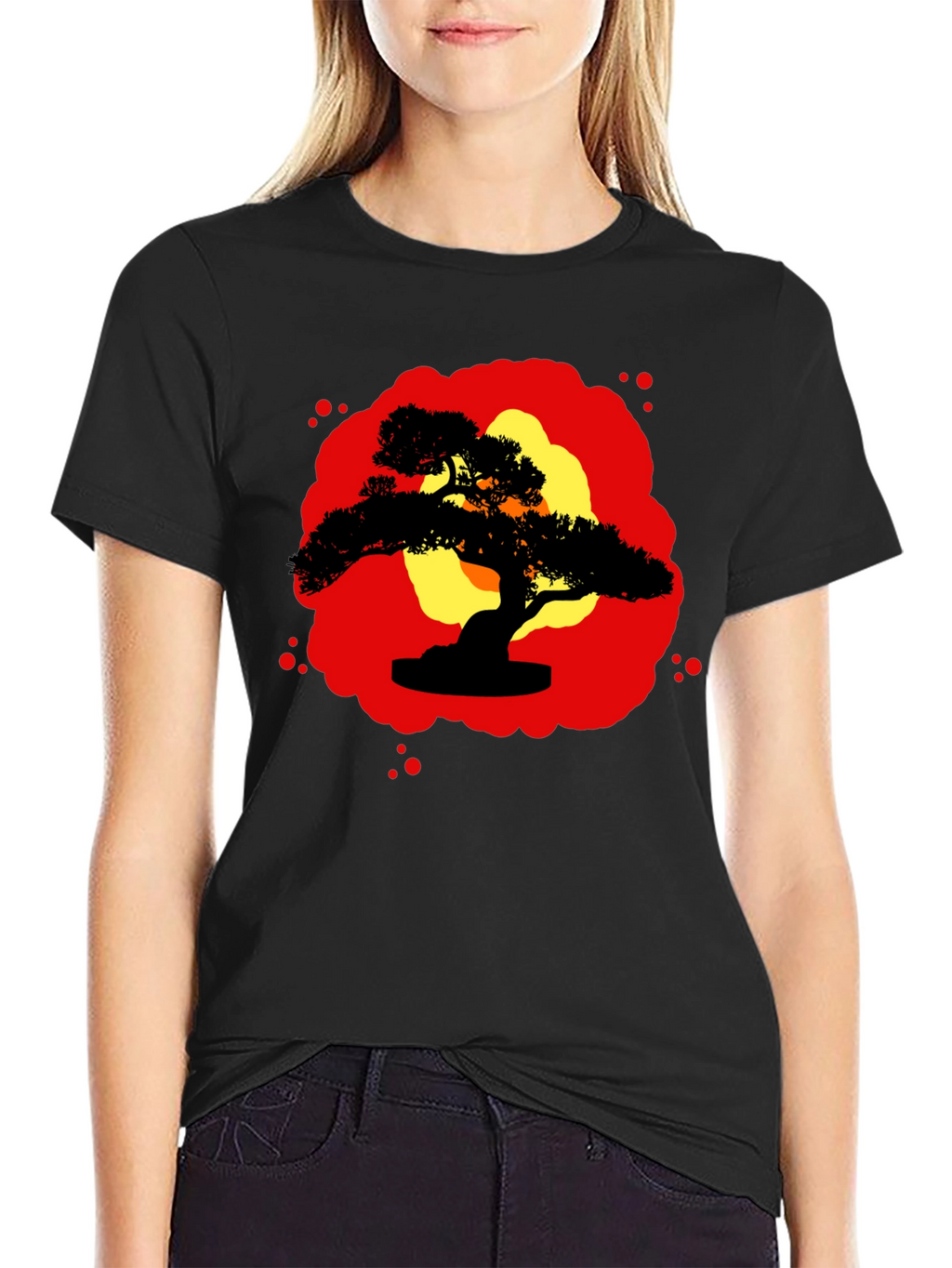 Bonsai Silhouette Graphic Tee - Zen Style Shirt