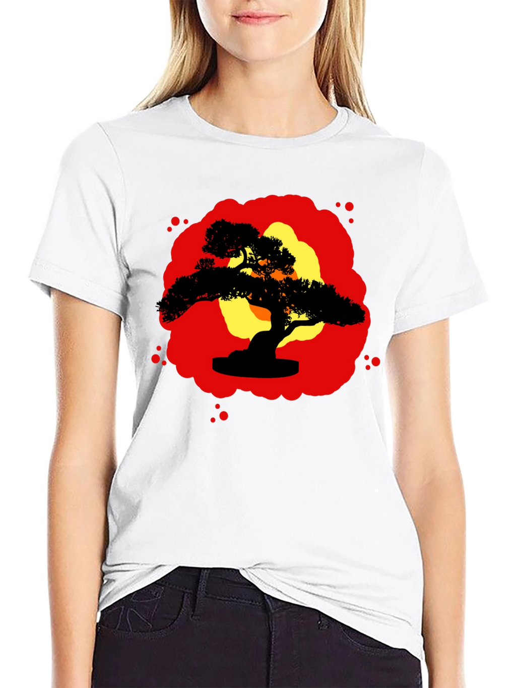 Bonsai Silhouette Graphic Tee - Zen Style Shirt