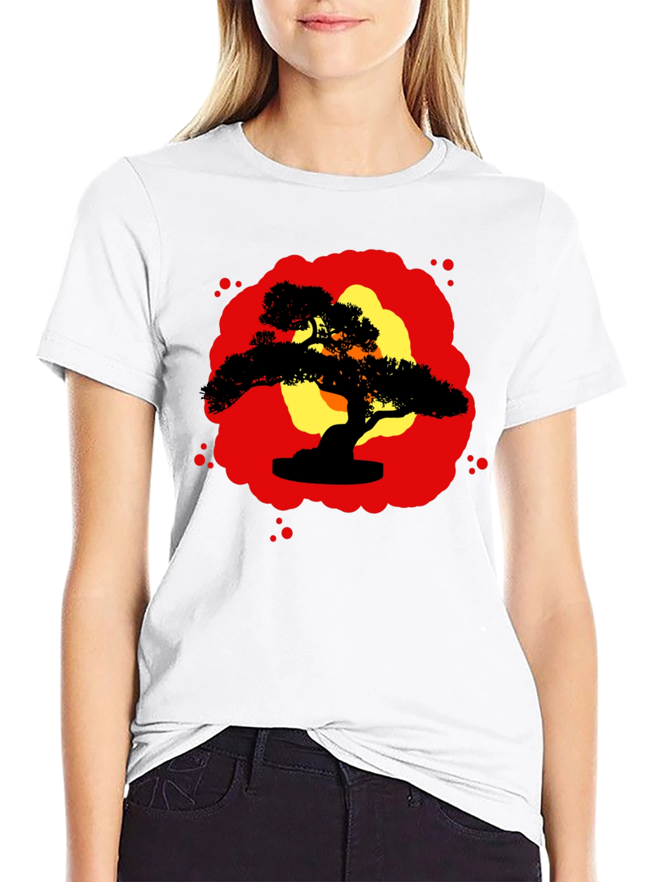 Bonsai Silhouette Graphic Tee - Zen Style Shirt