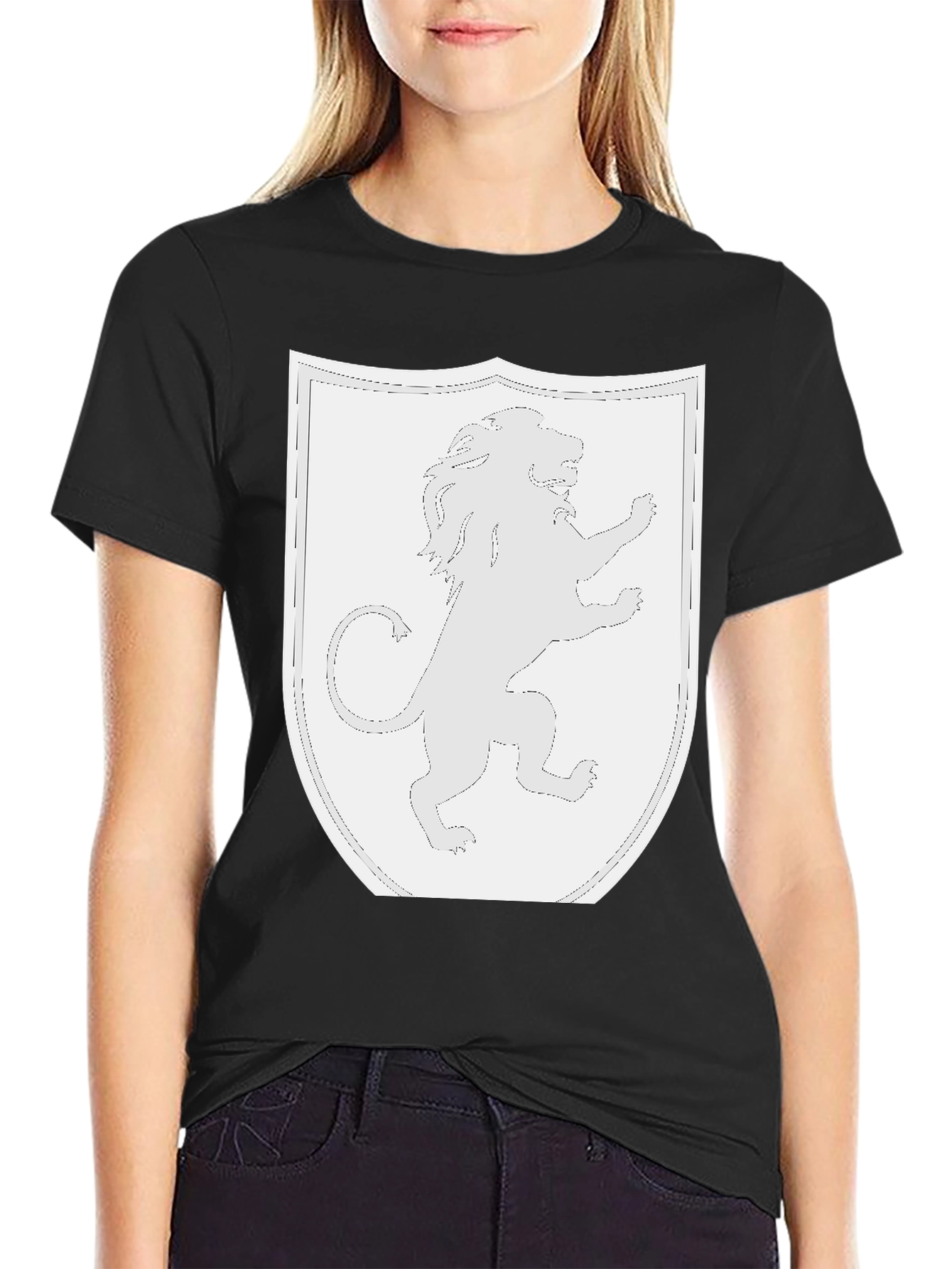 Lion Rampant Shield Black T-Shirt