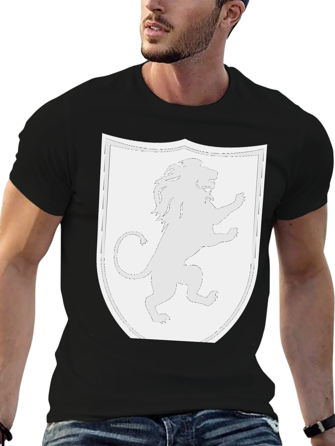 Lion Rampant Shield Black T-Shirt