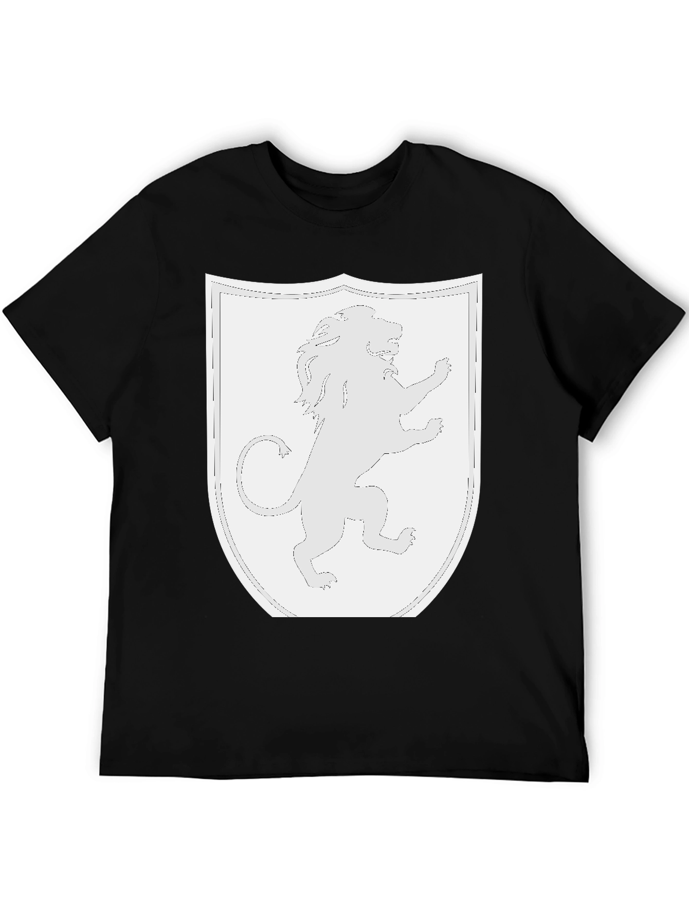 Lion Rampant Shield Black T-Shirt