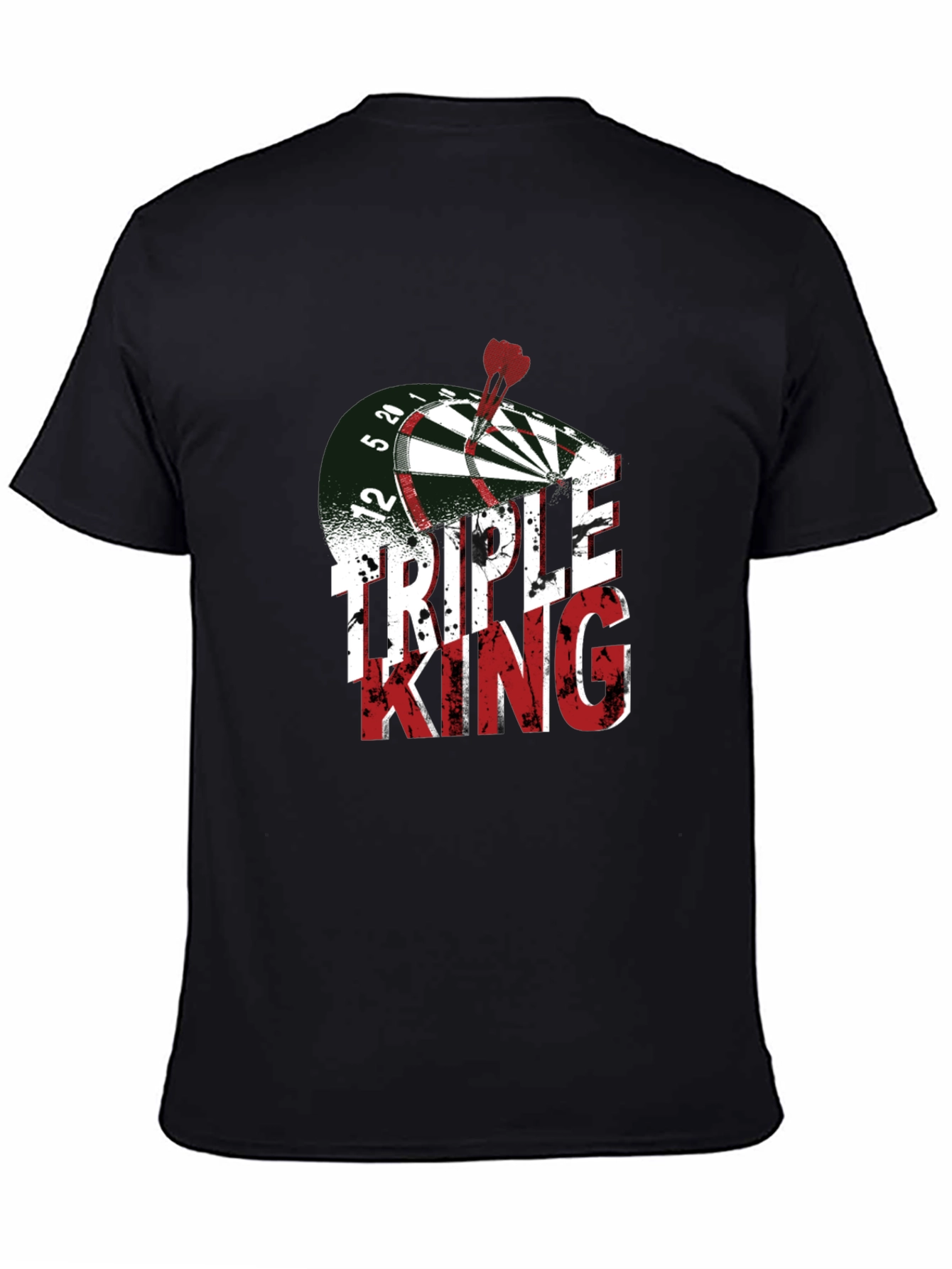 Triple King Dartboard T-Shirt - Novelty Dart Throwing Tee
