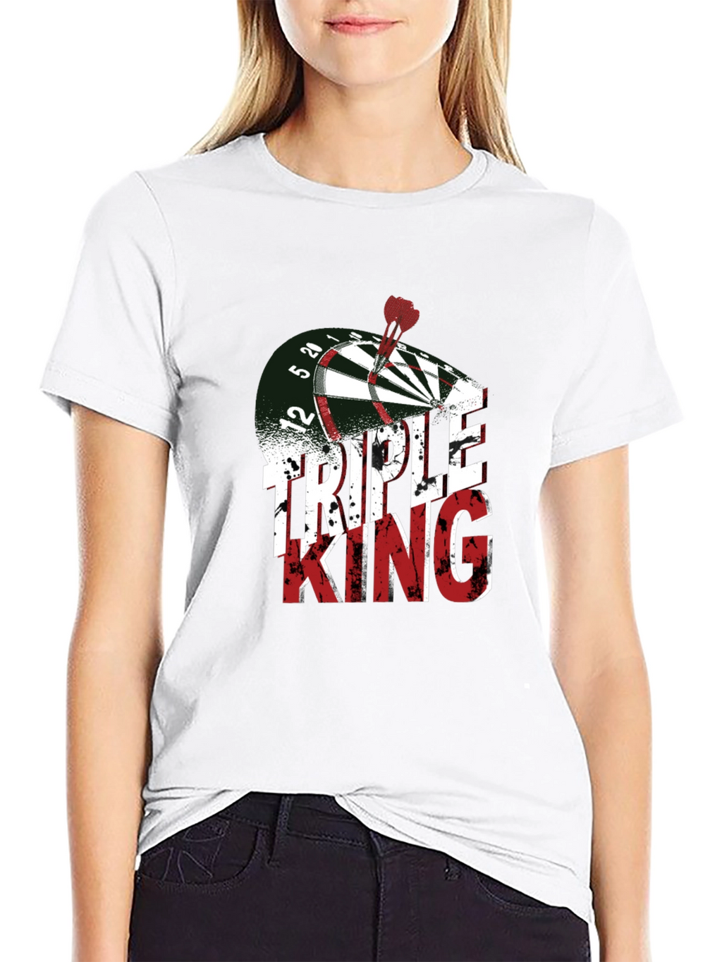 Triple King Dartboard T-Shirt - Novelty Dart Throwing Tee