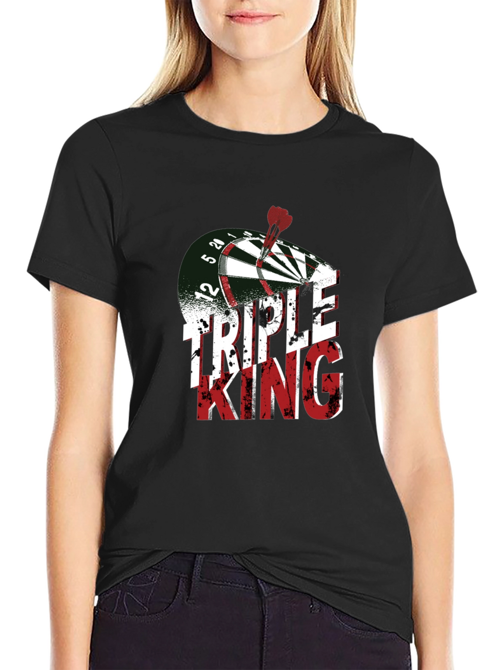 Triple King Dartboard T-Shirt - Novelty Dart Throwing Tee