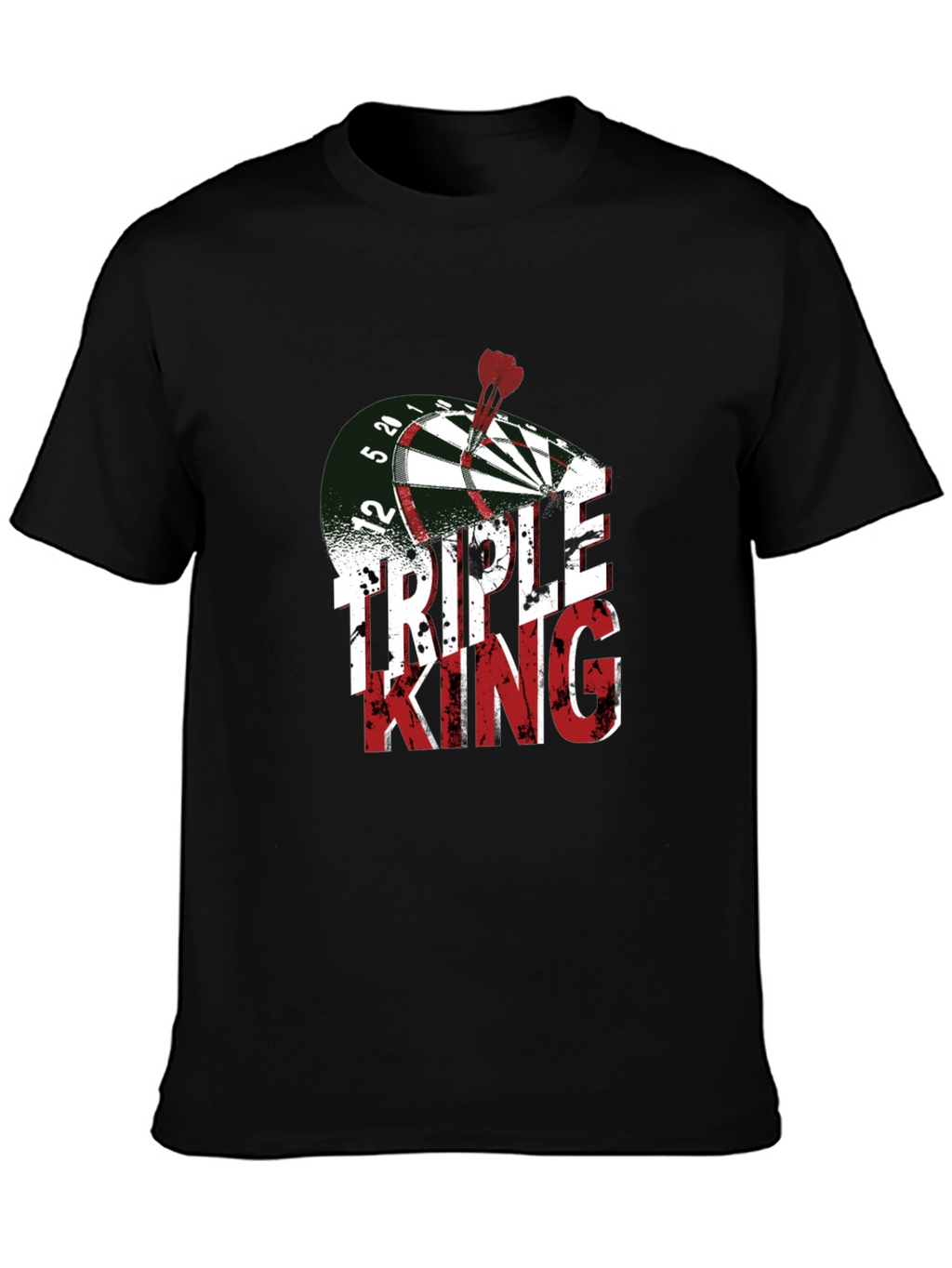 Triple King Dartboard T-Shirt - Novelty Dart Throwing Tee