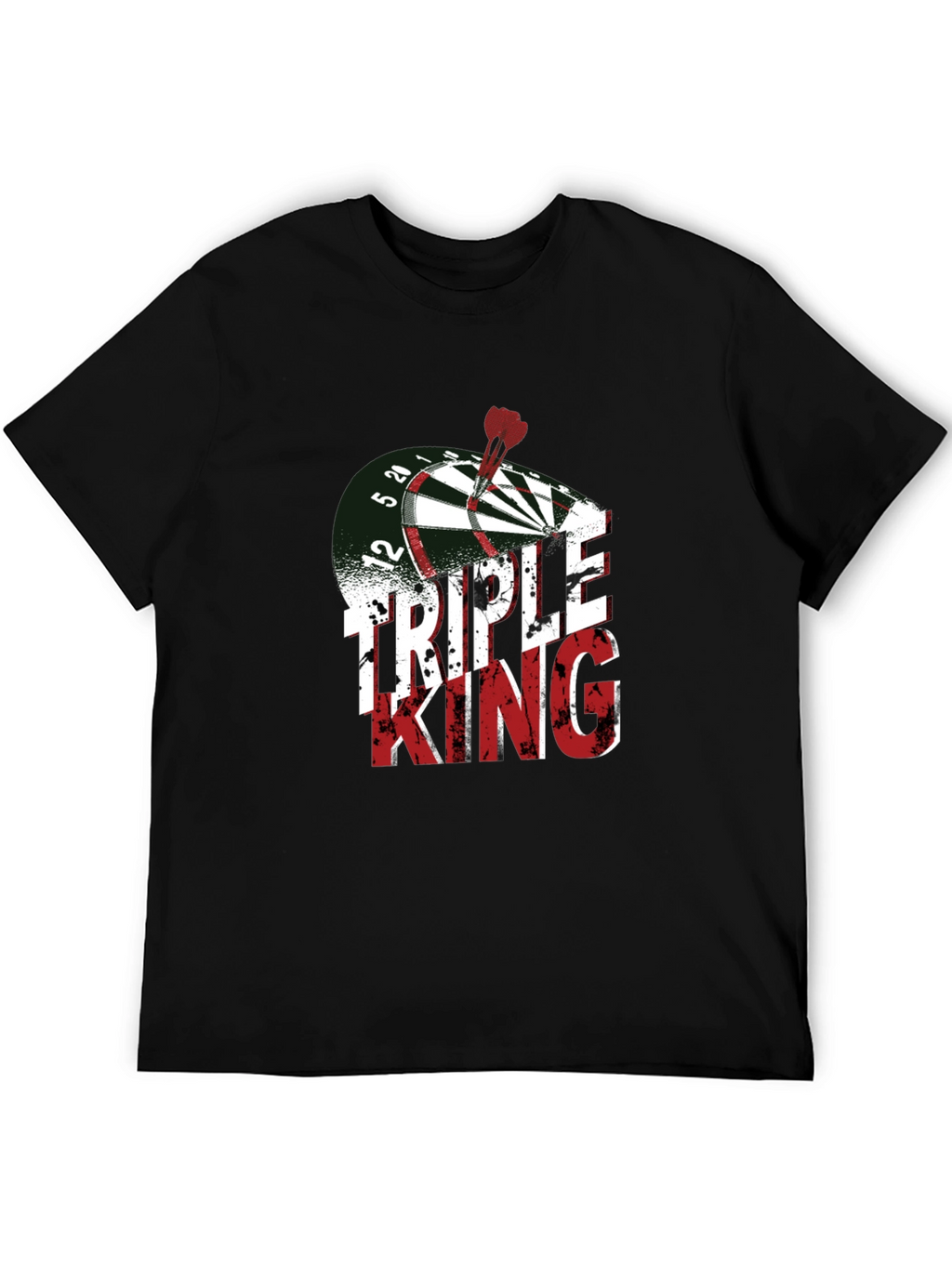 Triple King Dartboard T-Shirt - Novelty Dart Throwing Tee