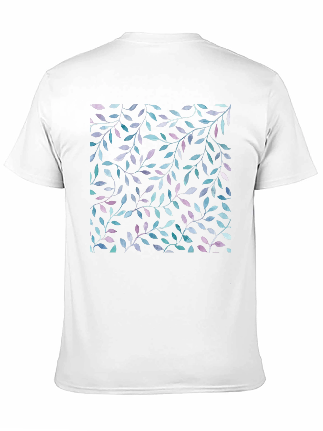 Leaf Print Black T-Shirt