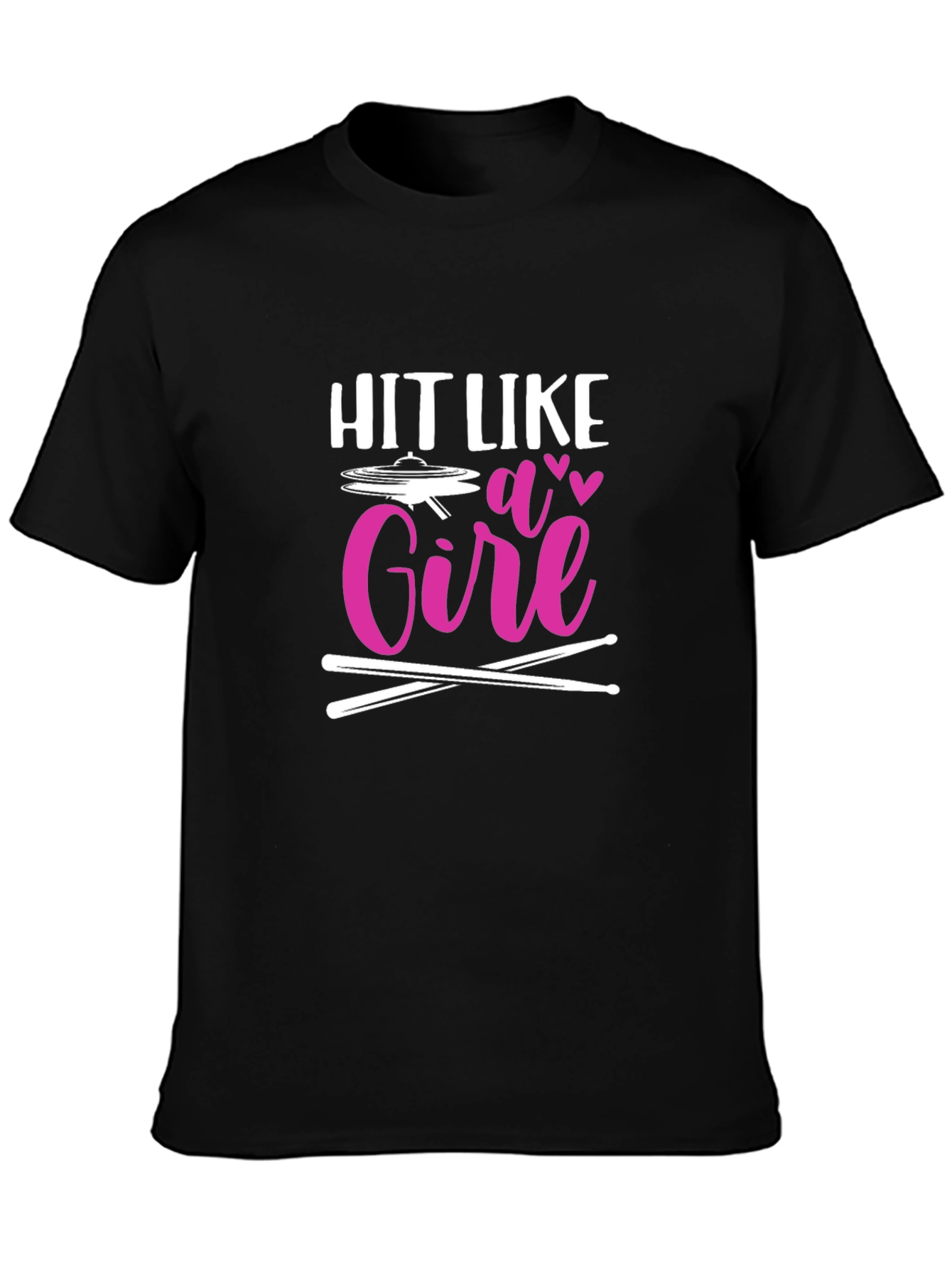 Hit Like a Girl Drummer T-Shirt - Music Lover Tee