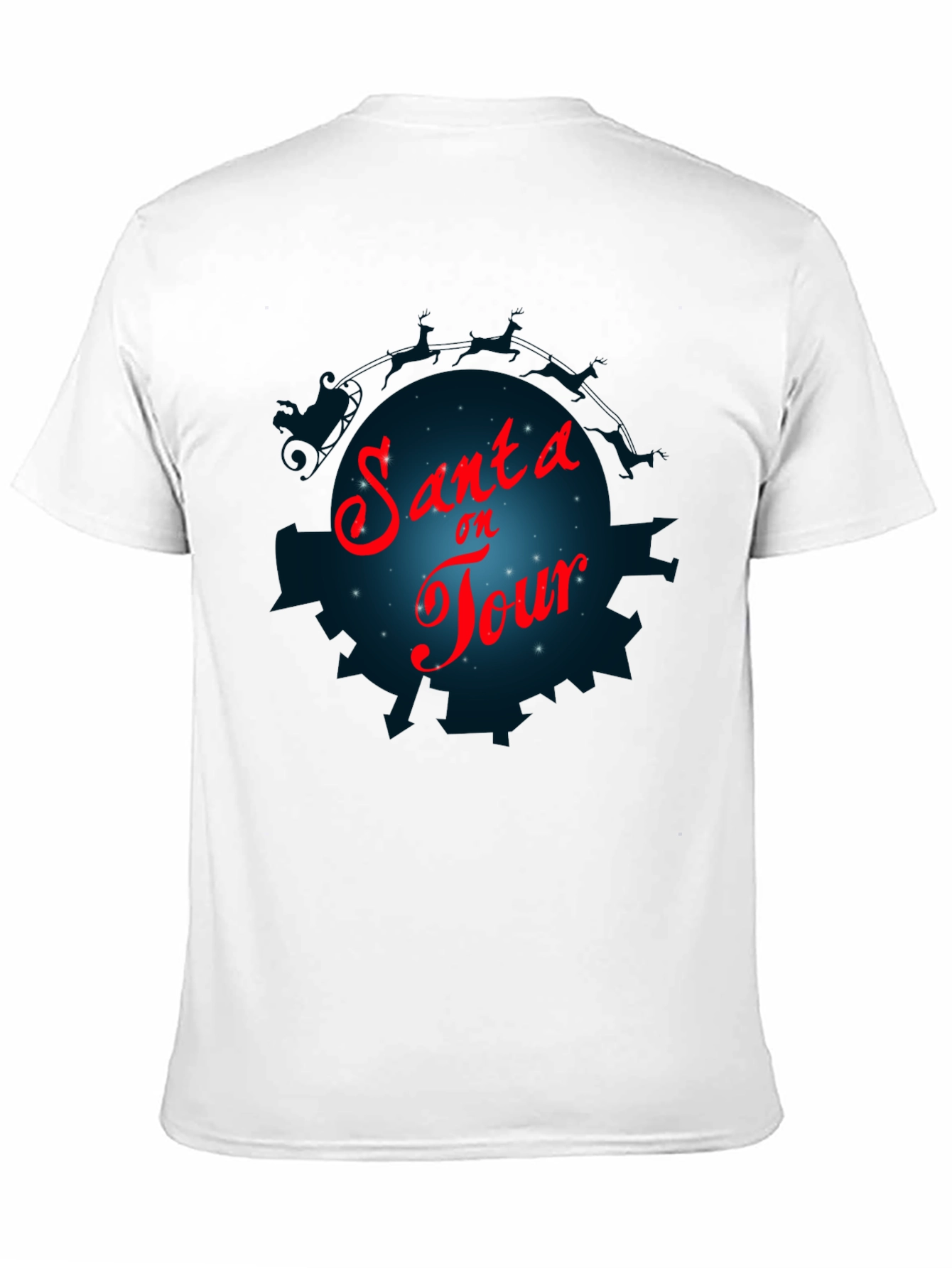 Santa On Tour T-Shirt - Holiday Festive Graphic Tee