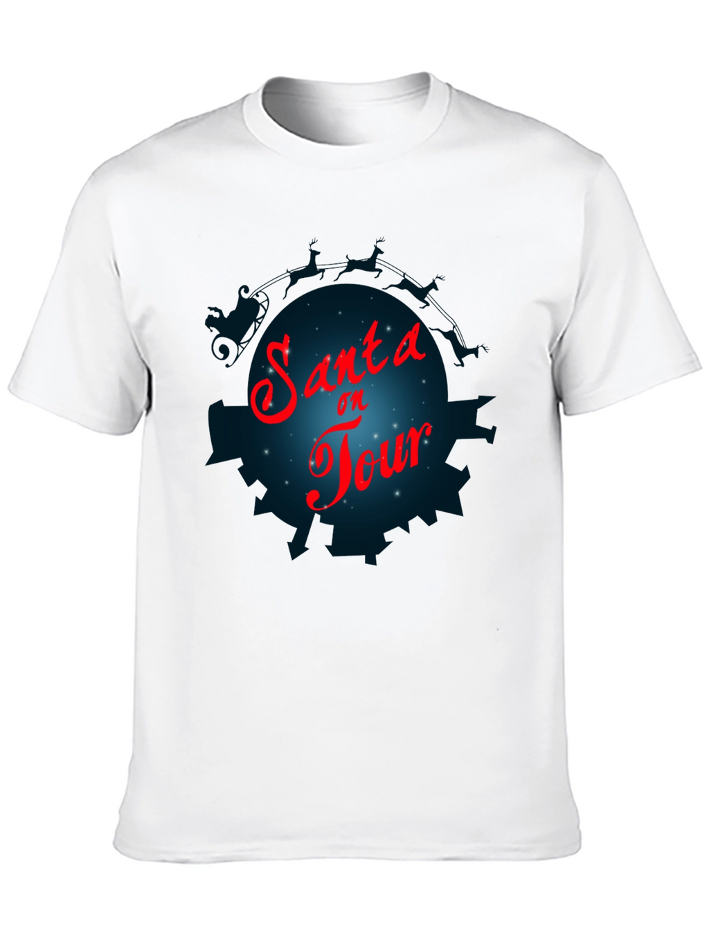 Santa On Tour T-Shirt - Holiday Festive Graphic Tee
