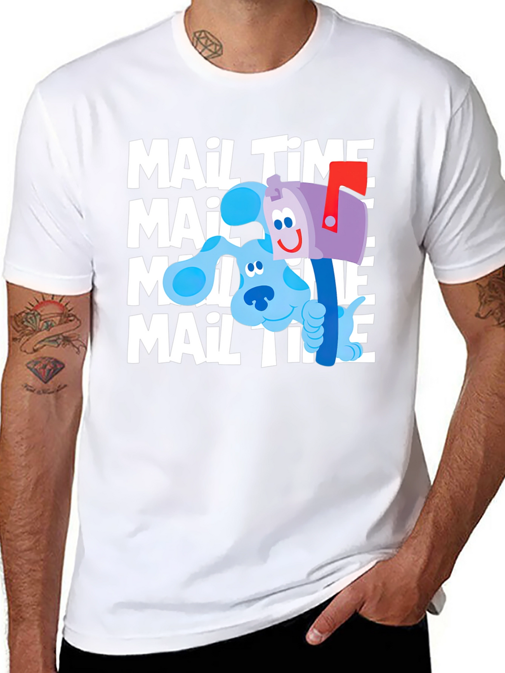 Blues Clues Mail Time Black T-Shirt