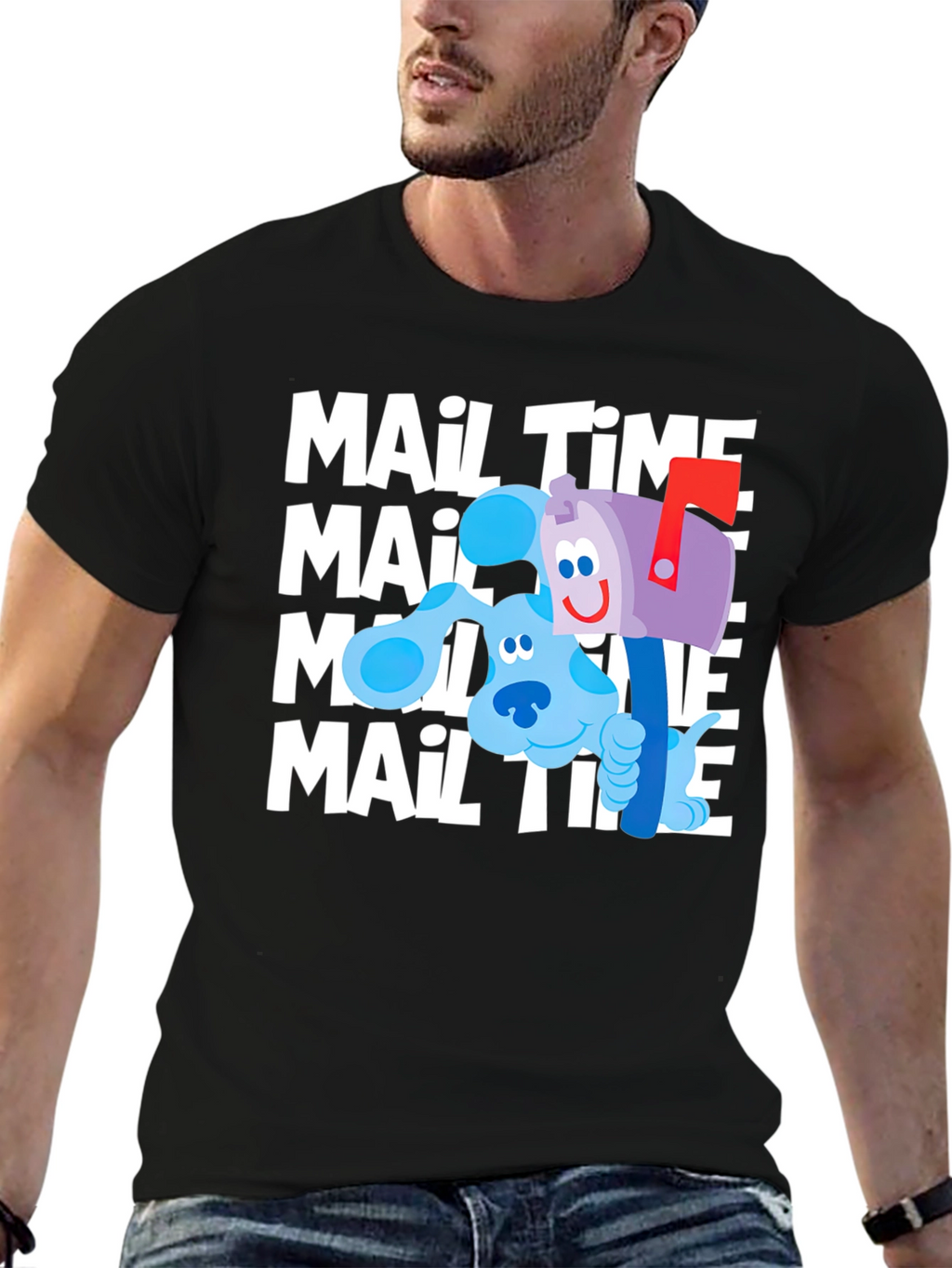 Blues Clues Mail Time Black T-Shirt