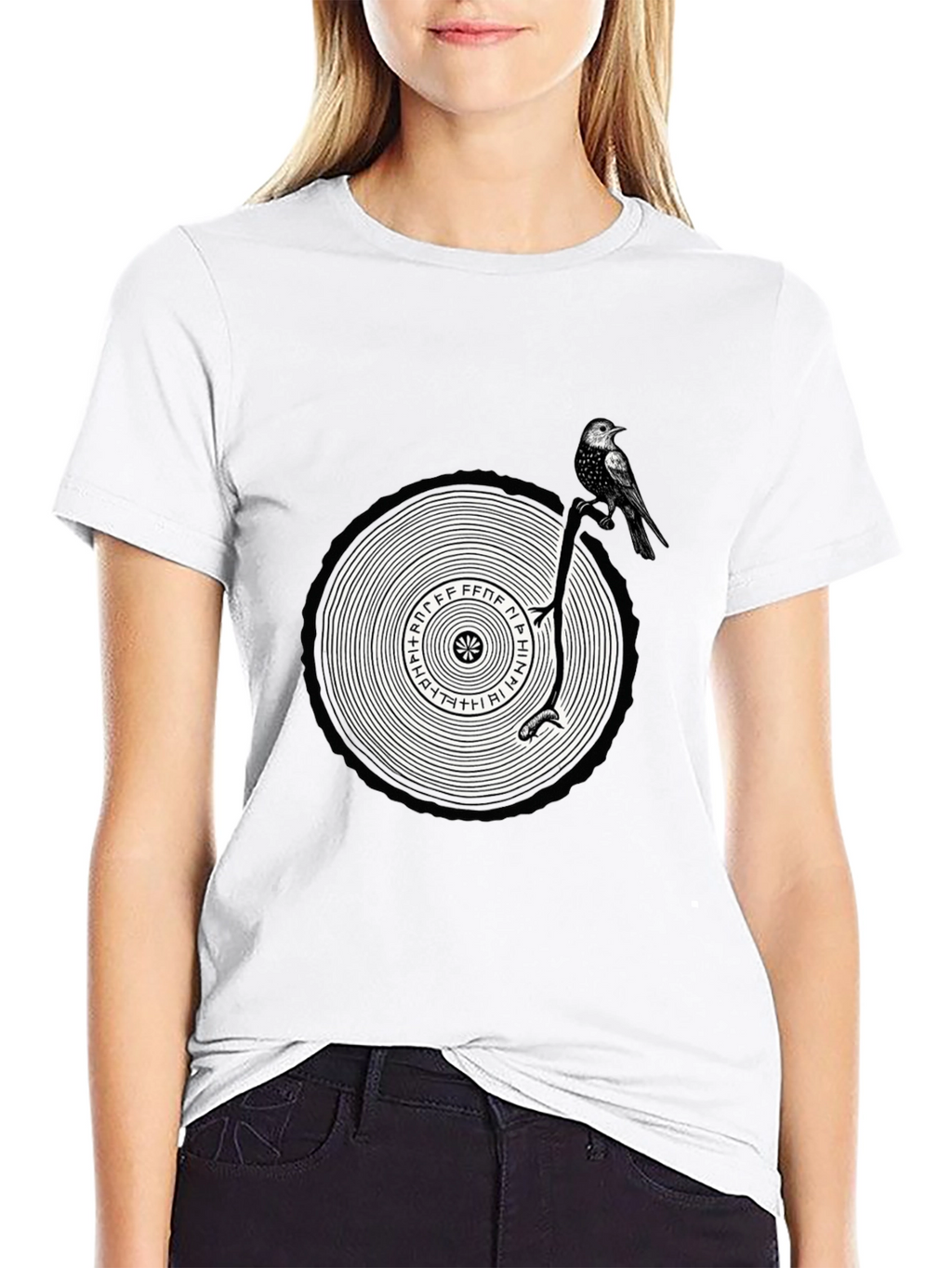 Mystic Bird Tree Ring Graphic Tee