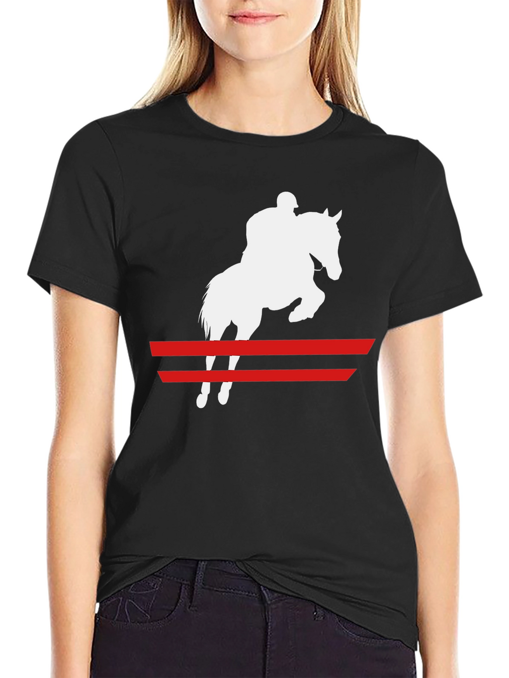 Equestrian Rider T-Shirt: Horse Jumping Graphic Tee