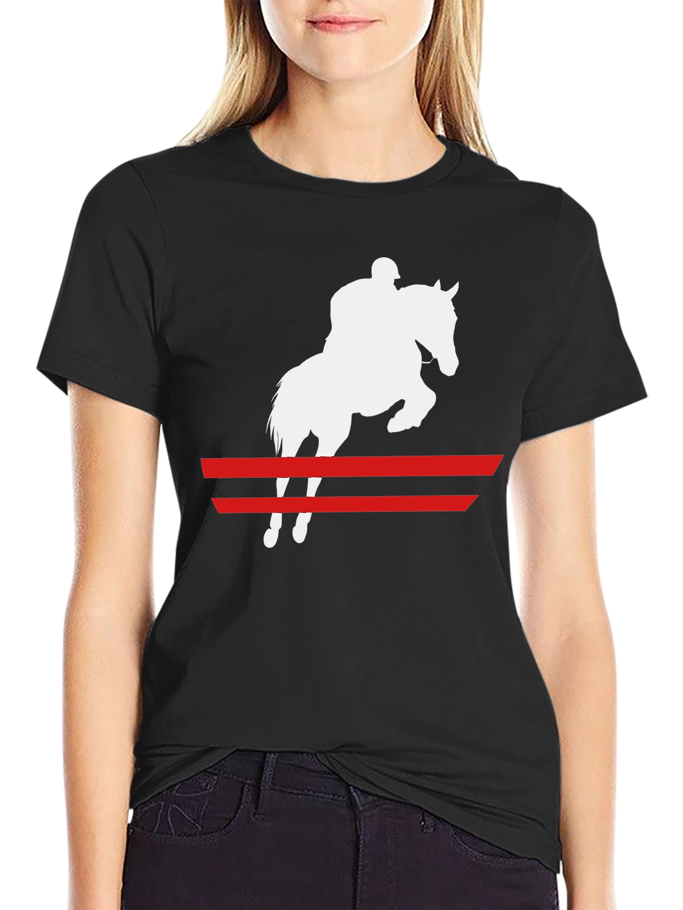 Equestrian Rider T-Shirt: Horse Jumping Graphic Tee