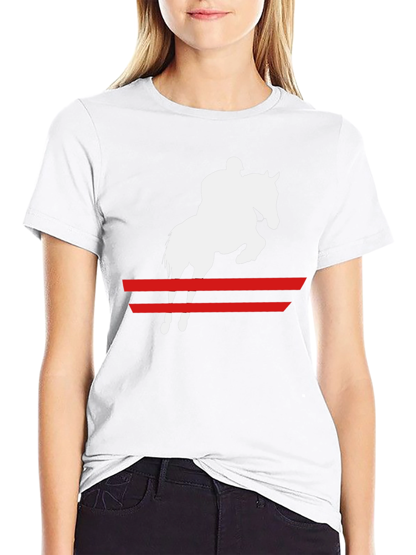 Equestrian Rider T-Shirt: Horse Jumping Graphic Tee