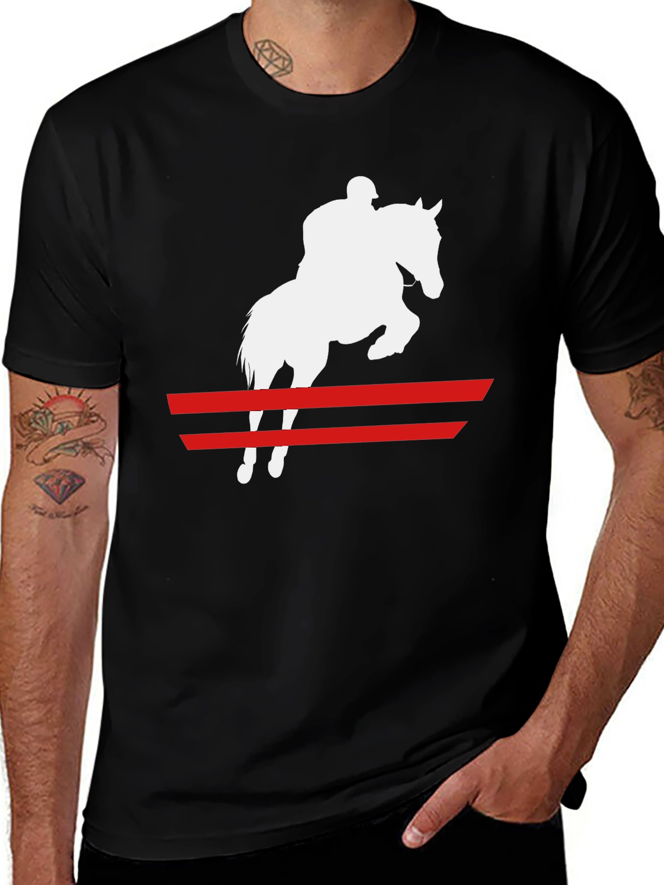 Equestrian Rider T-Shirt: Horse Jumping Graphic Tee