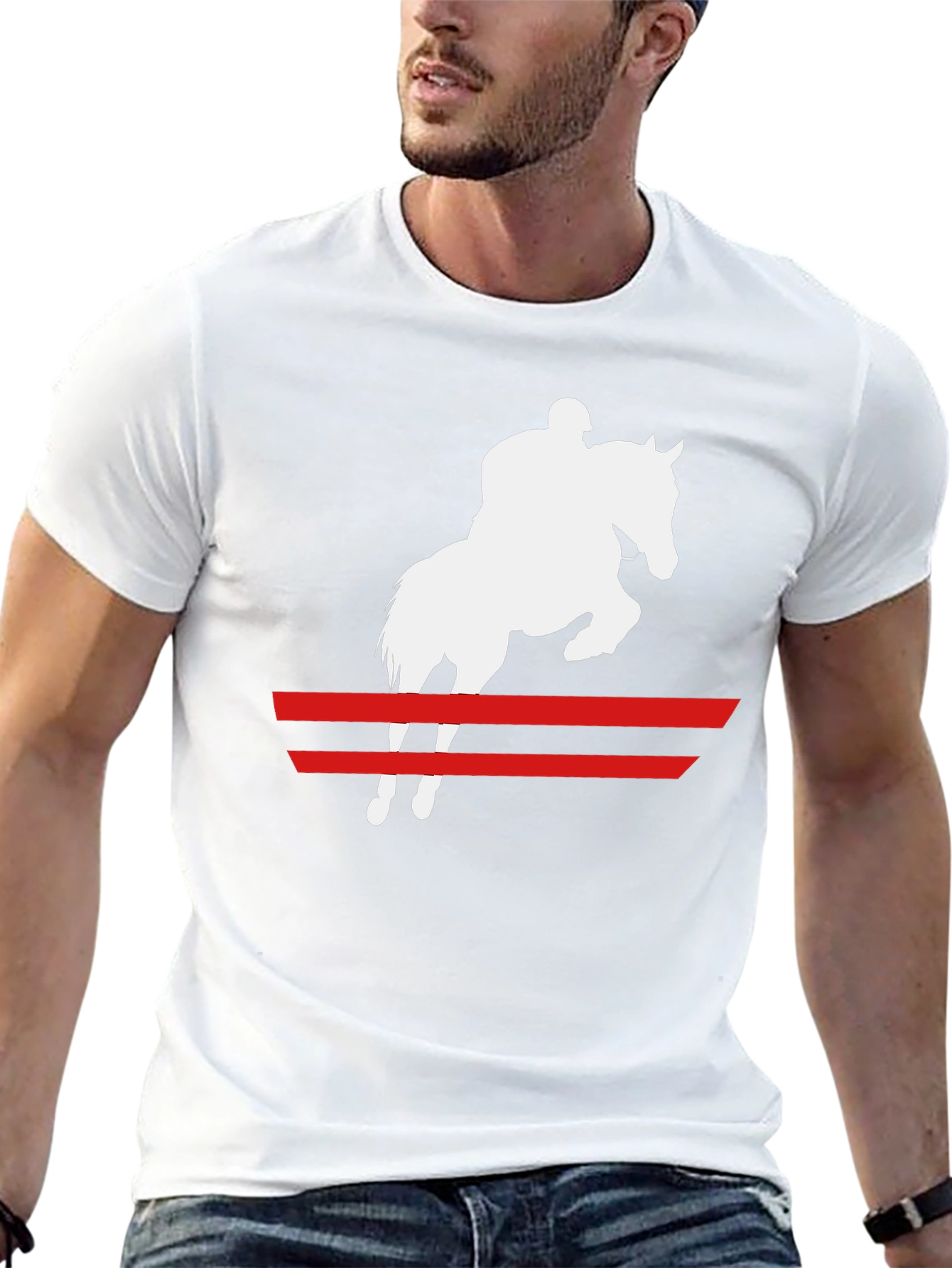 Equestrian Rider T-Shirt: Horse Jumping Graphic Tee