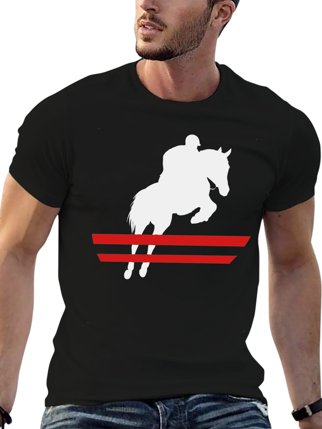 Equestrian Rider T-Shirt: Horse Jumping Graphic Tee
