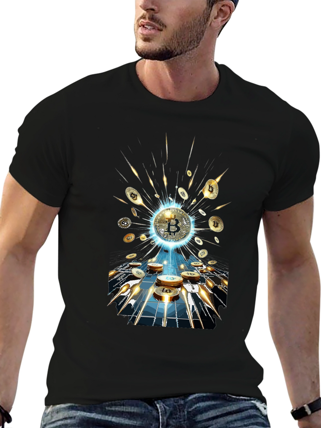 Bitcoin Burst T-Shirt - Crypto Currency Tee