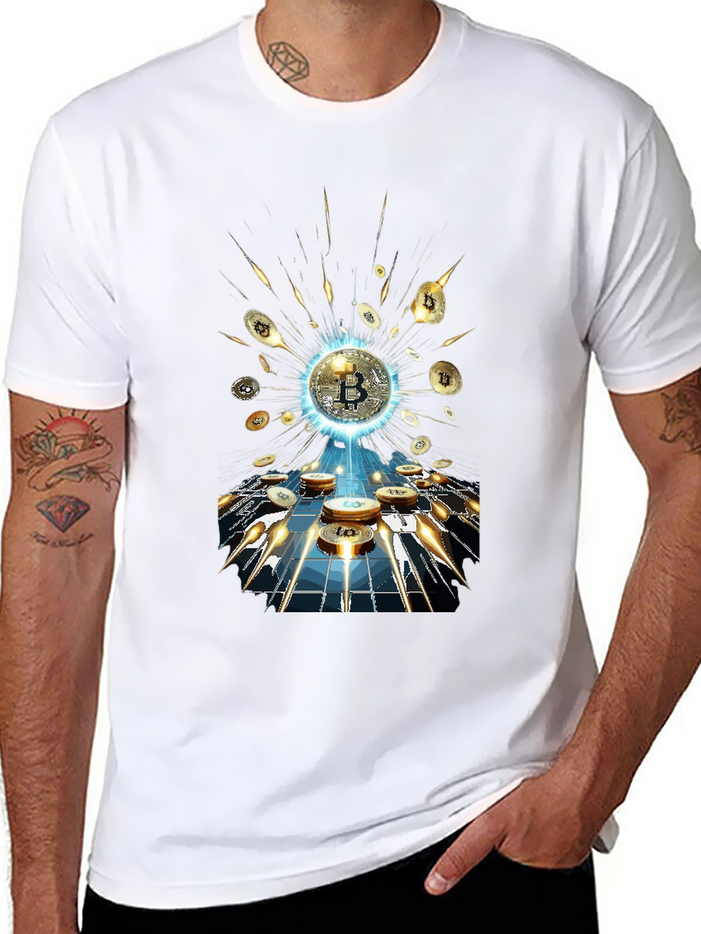 Bitcoin Burst T-Shirt - Crypto Currency Tee