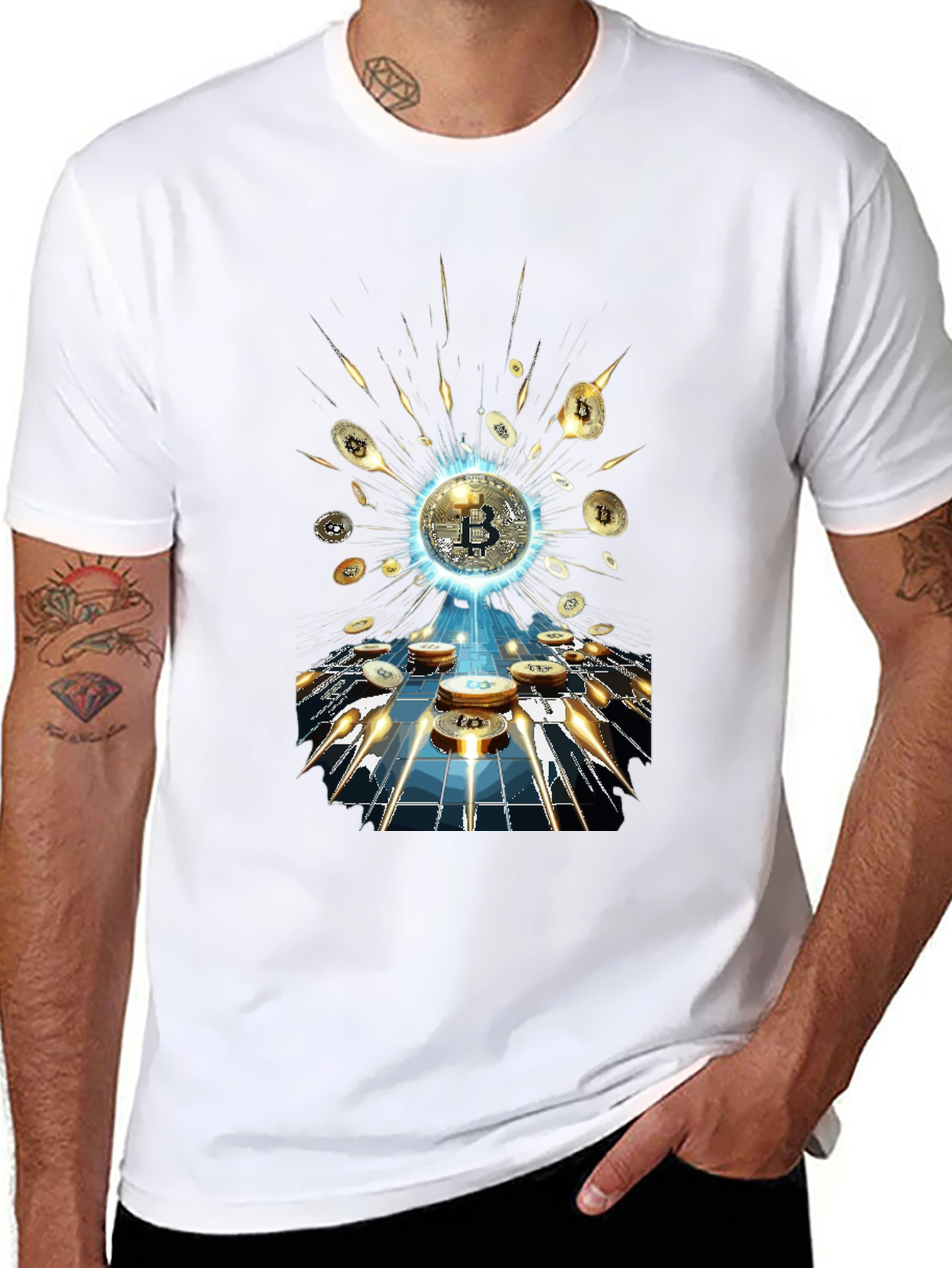 Bitcoin Burst T-Shirt - Crypto Currency Tee