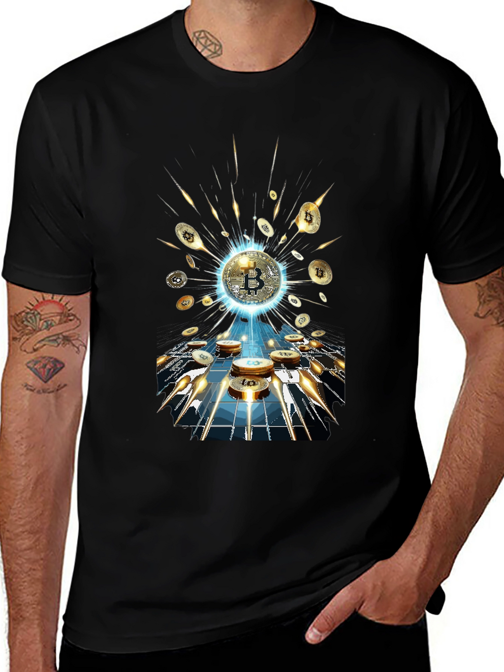 Bitcoin Burst T-Shirt - Crypto Currency Tee