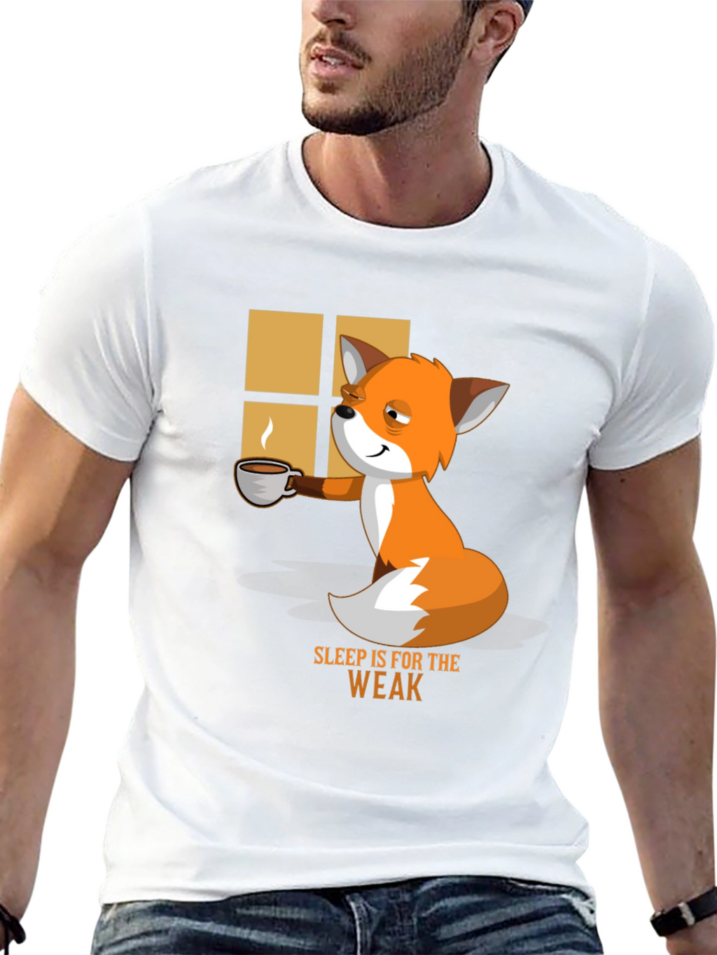 Sleep is for the Weak Funny Fox T-Shirt