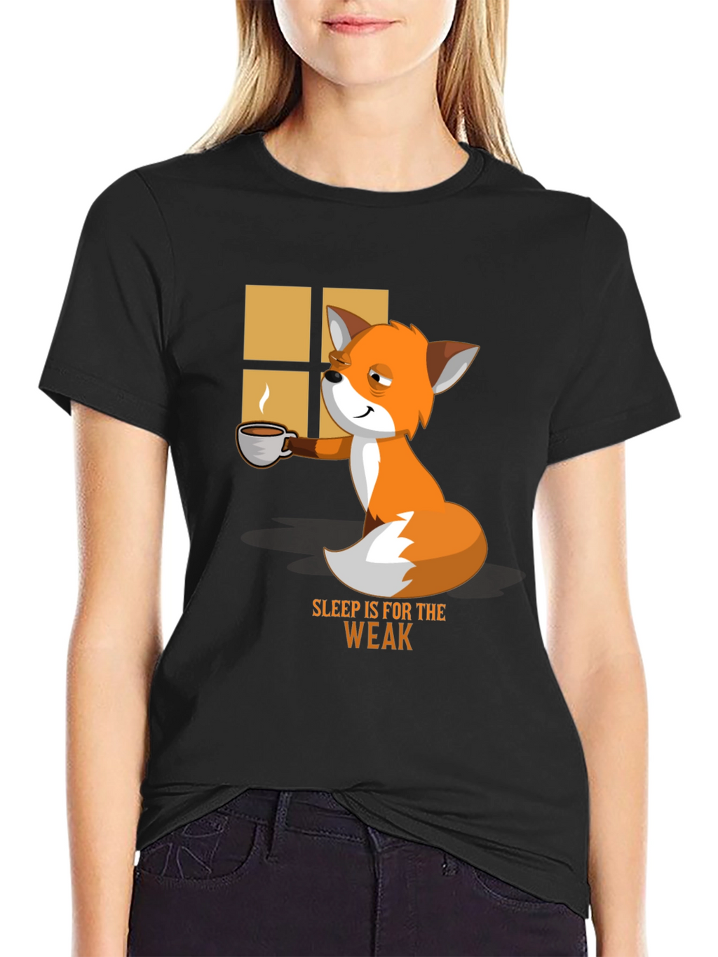 Sleep is for the Weak Funny Fox T-Shirt