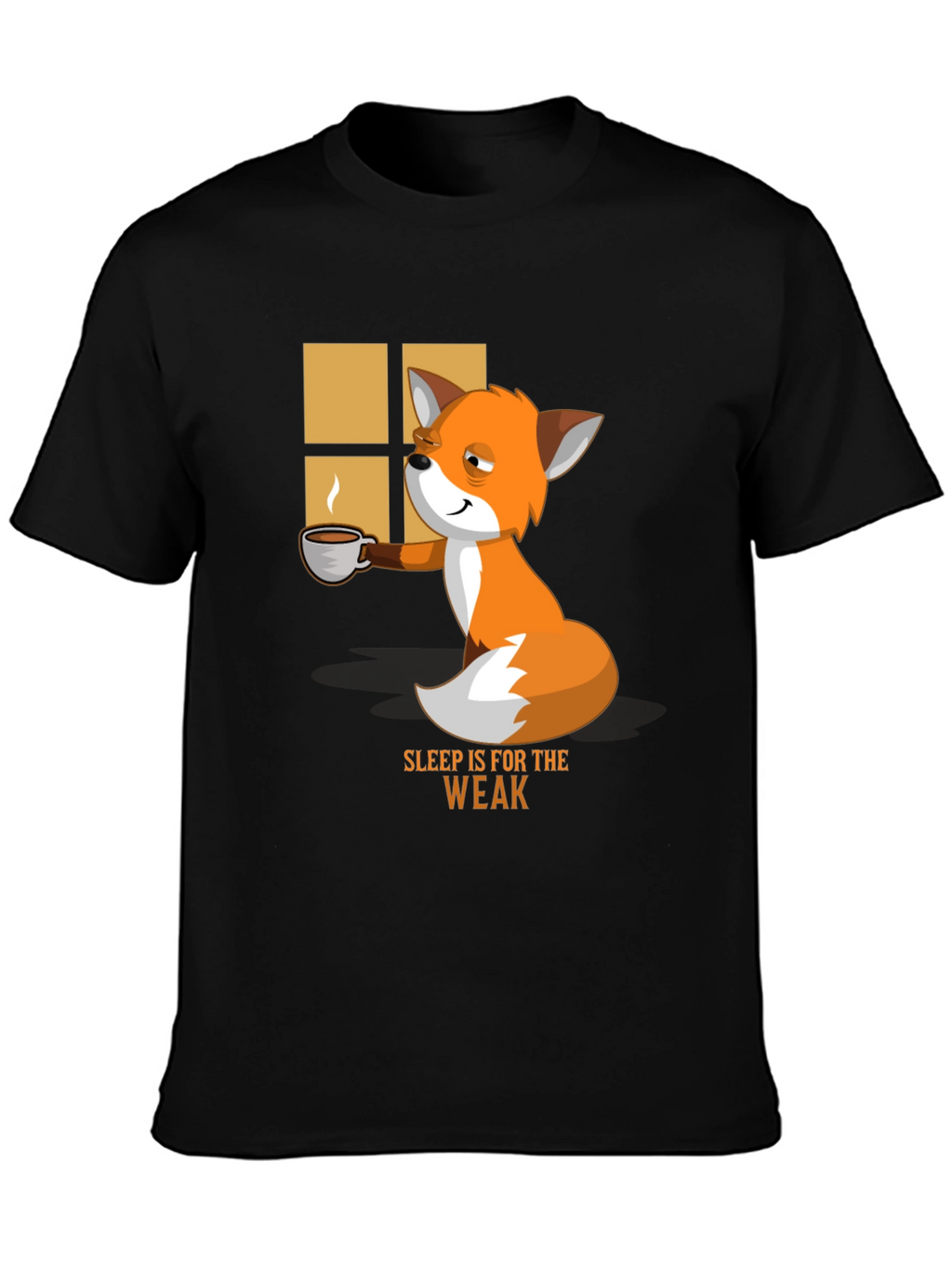 Sleep is for the Weak Funny Fox T-Shirt