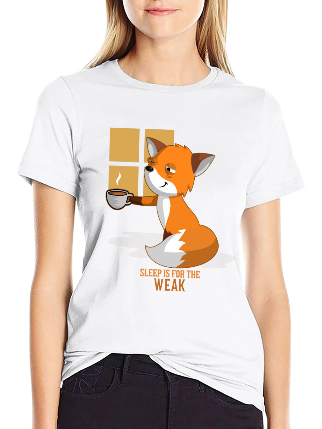 Sleep is for the Weak Funny Fox T-Shirt