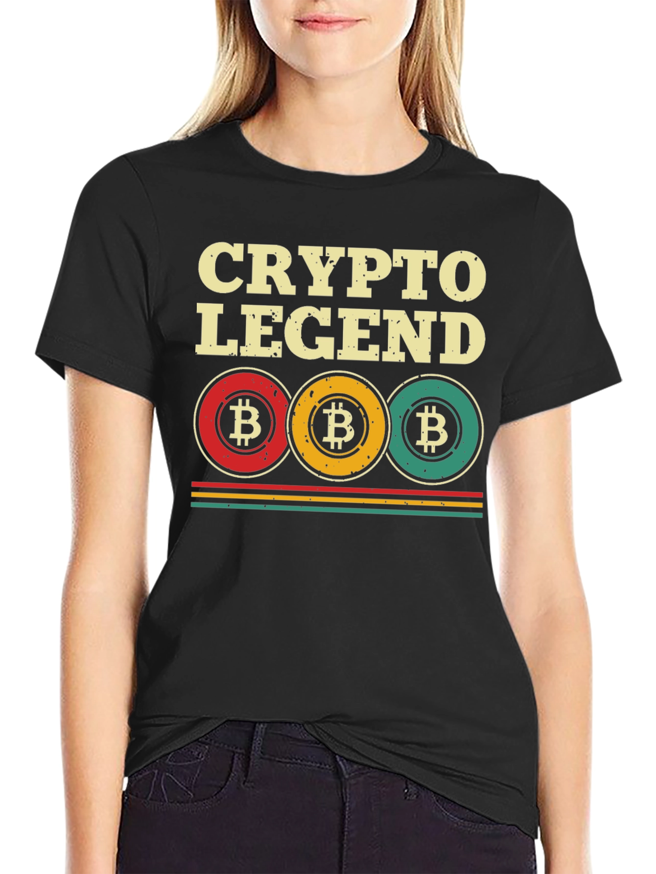 Crypto Legend Bitcoin Graphic Tee - Black