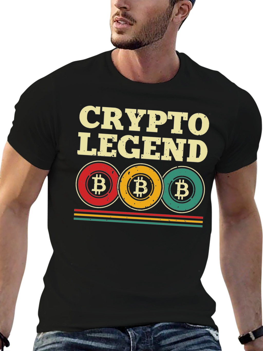 Crypto Legend Bitcoin Graphic Tee - Black
