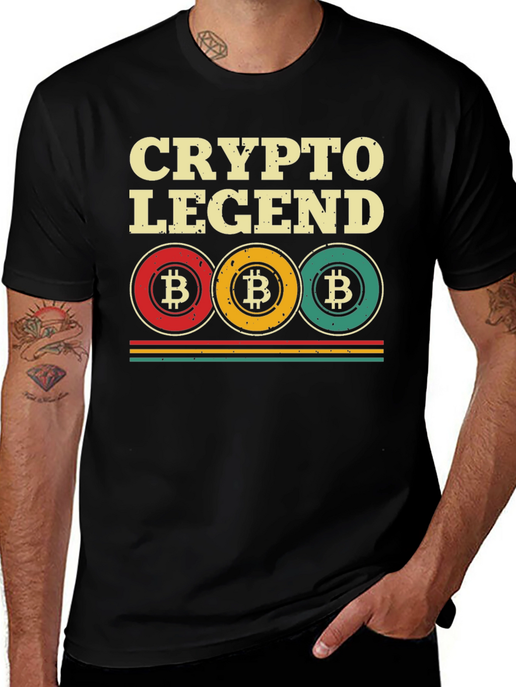 Crypto Legend Bitcoin Graphic Tee - Black