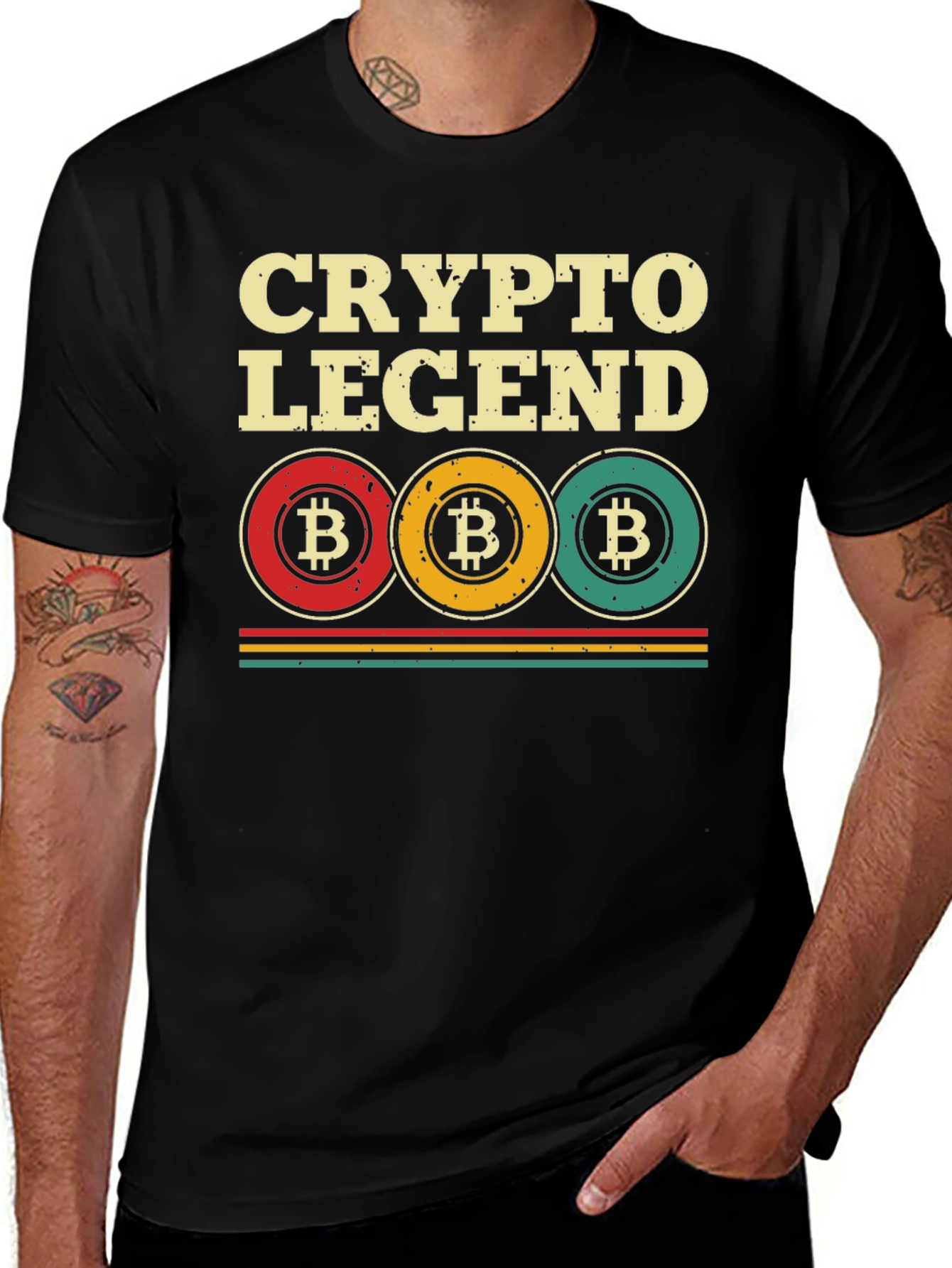 Crypto Legend Bitcoin Graphic Tee - Black