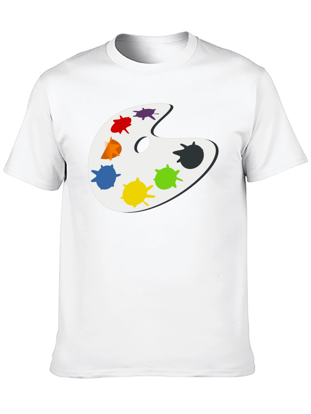 Artists Palette Black T-Shirt - Painter Gift