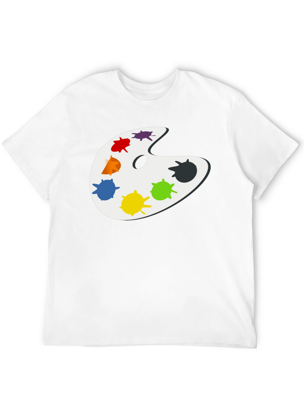 Artists Palette Black T-Shirt - Painter Gift