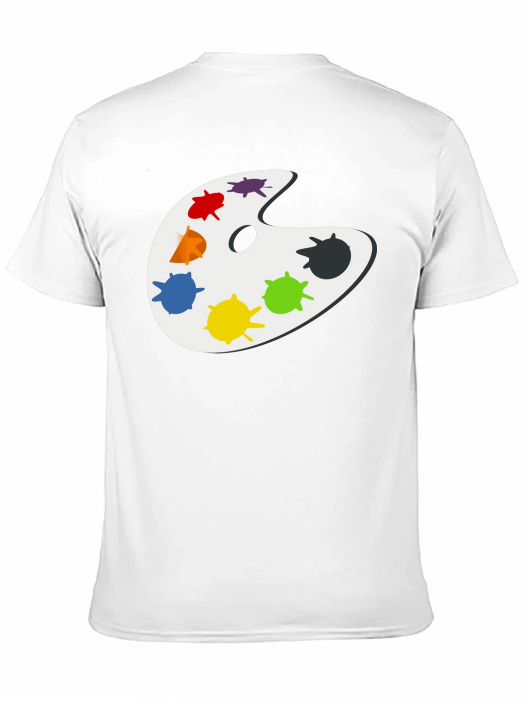 Artists Palette Black T-Shirt - Painter Gift