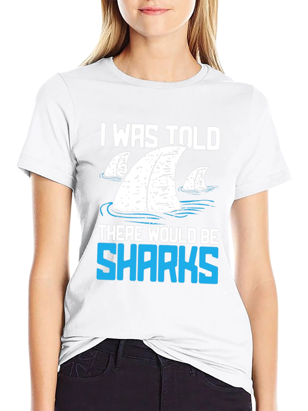 Shark Fin Graphic T-Shirt - Funny Ocean Lover Tee