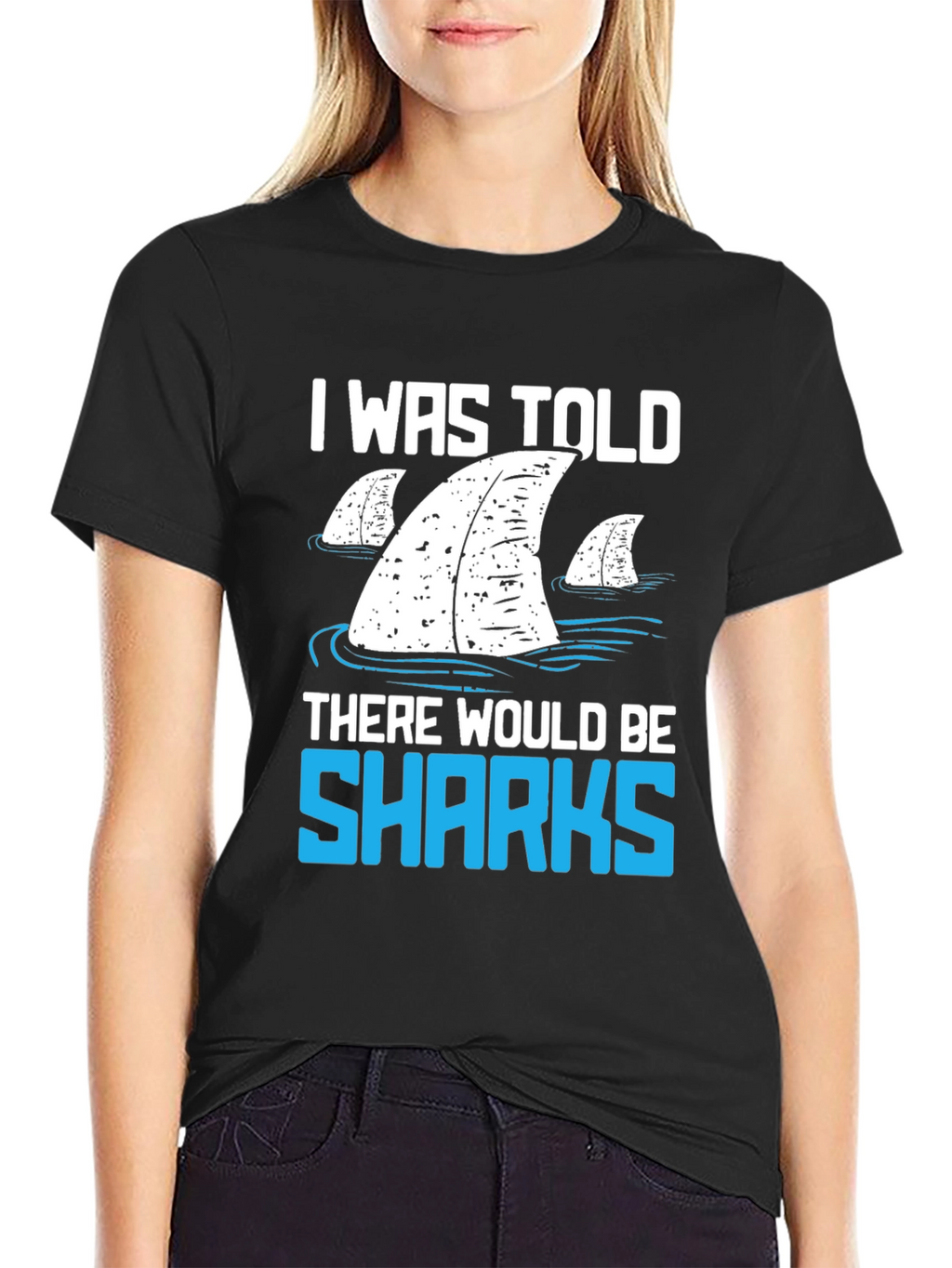 Shark Fin Graphic T-Shirt - Funny Ocean Lover Tee