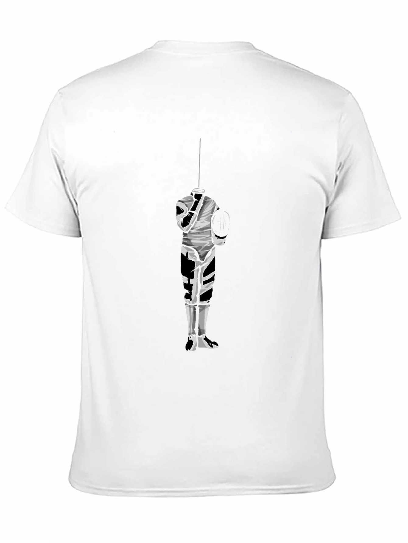 Fencing Graphic Tee - Black Cotton T-Shirt