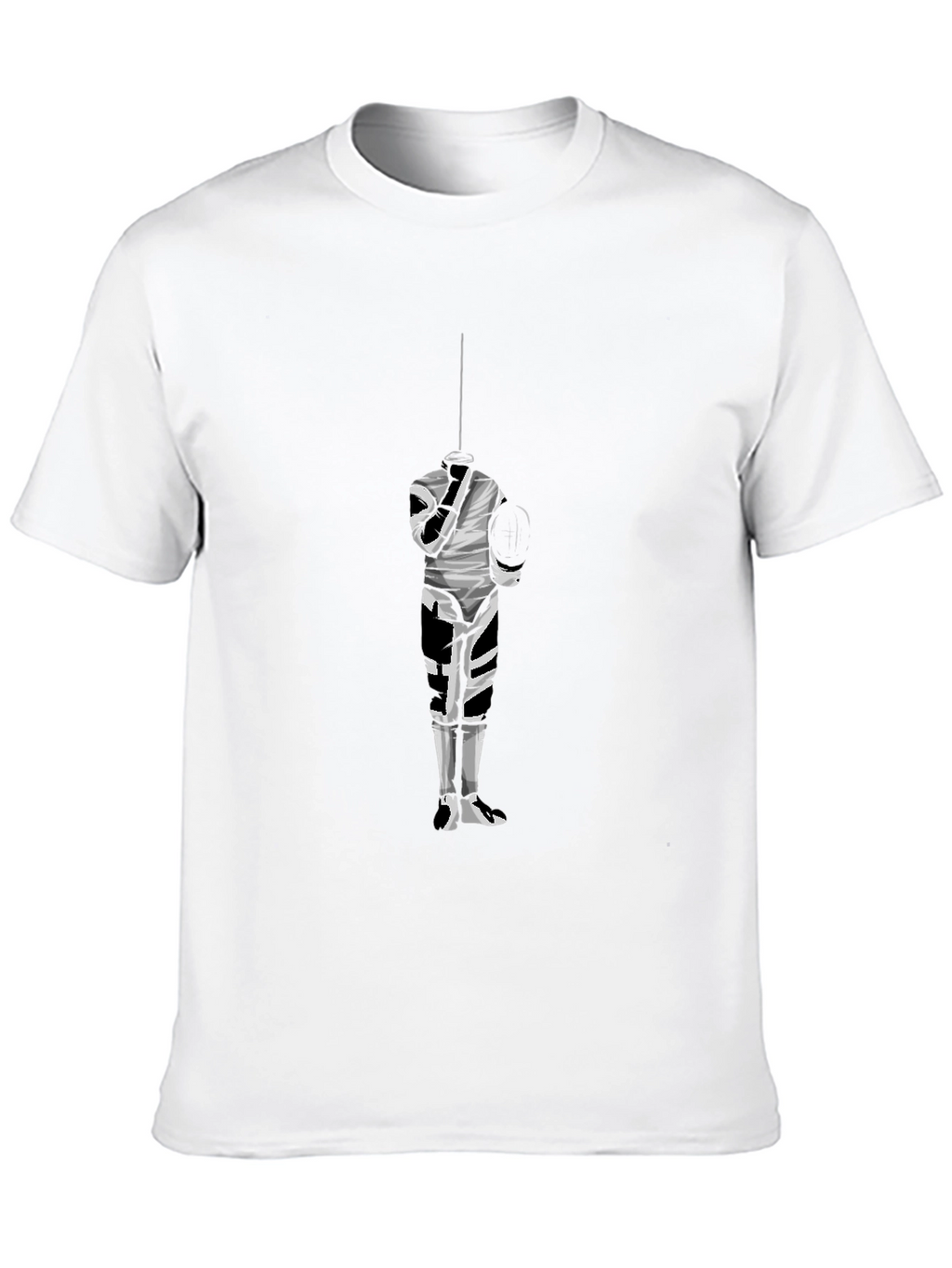 Fencing Graphic Tee - Black Cotton T-Shirt