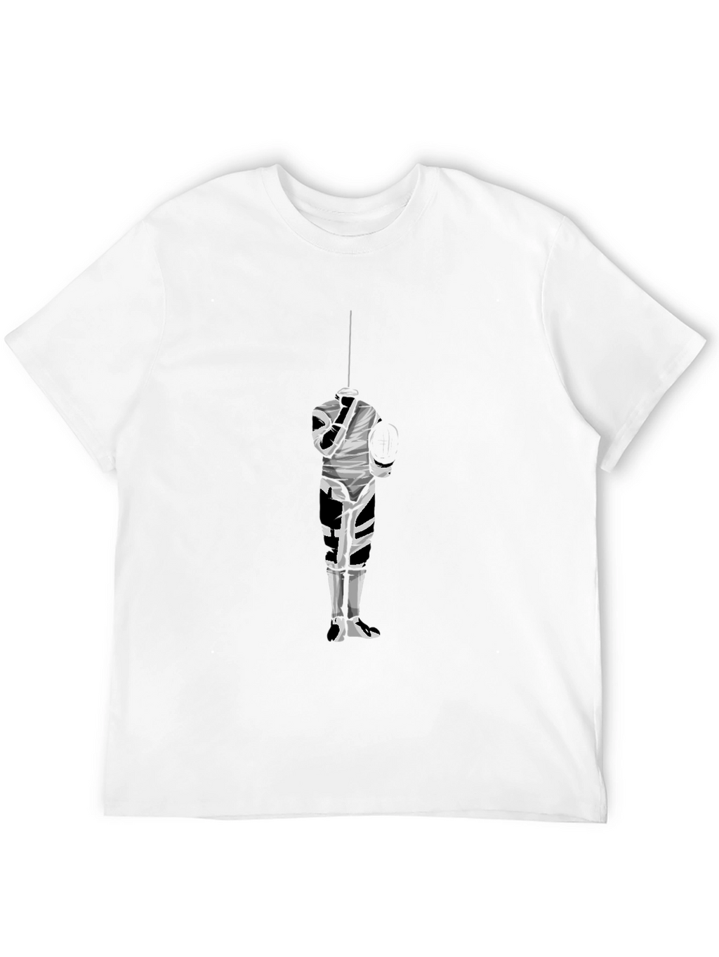 Fencing Graphic Tee - Black Cotton T-Shirt