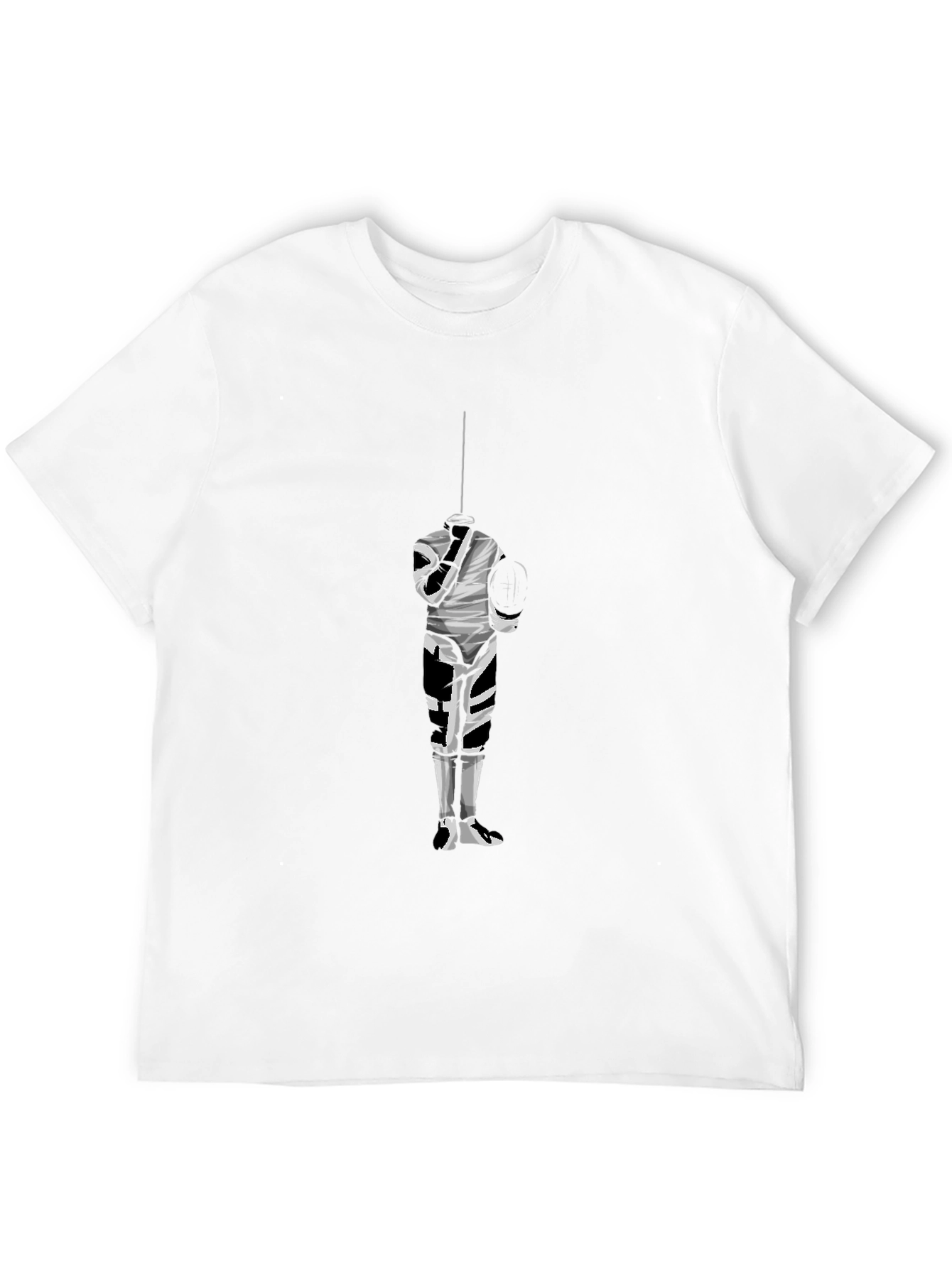 Fencing Graphic Tee - Black Cotton T-Shirt