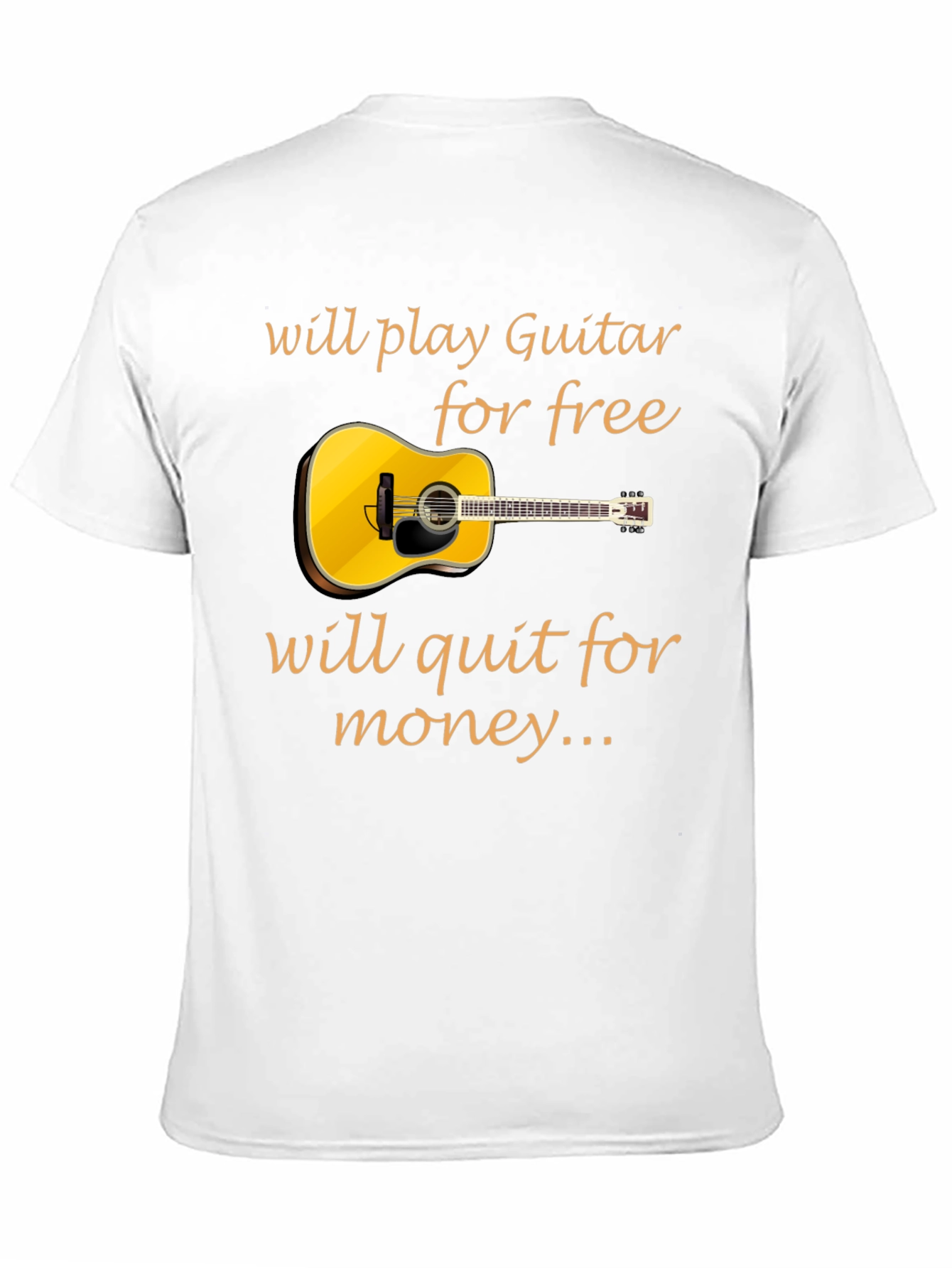 Guitar Player T-Shirt - Will Play for Free