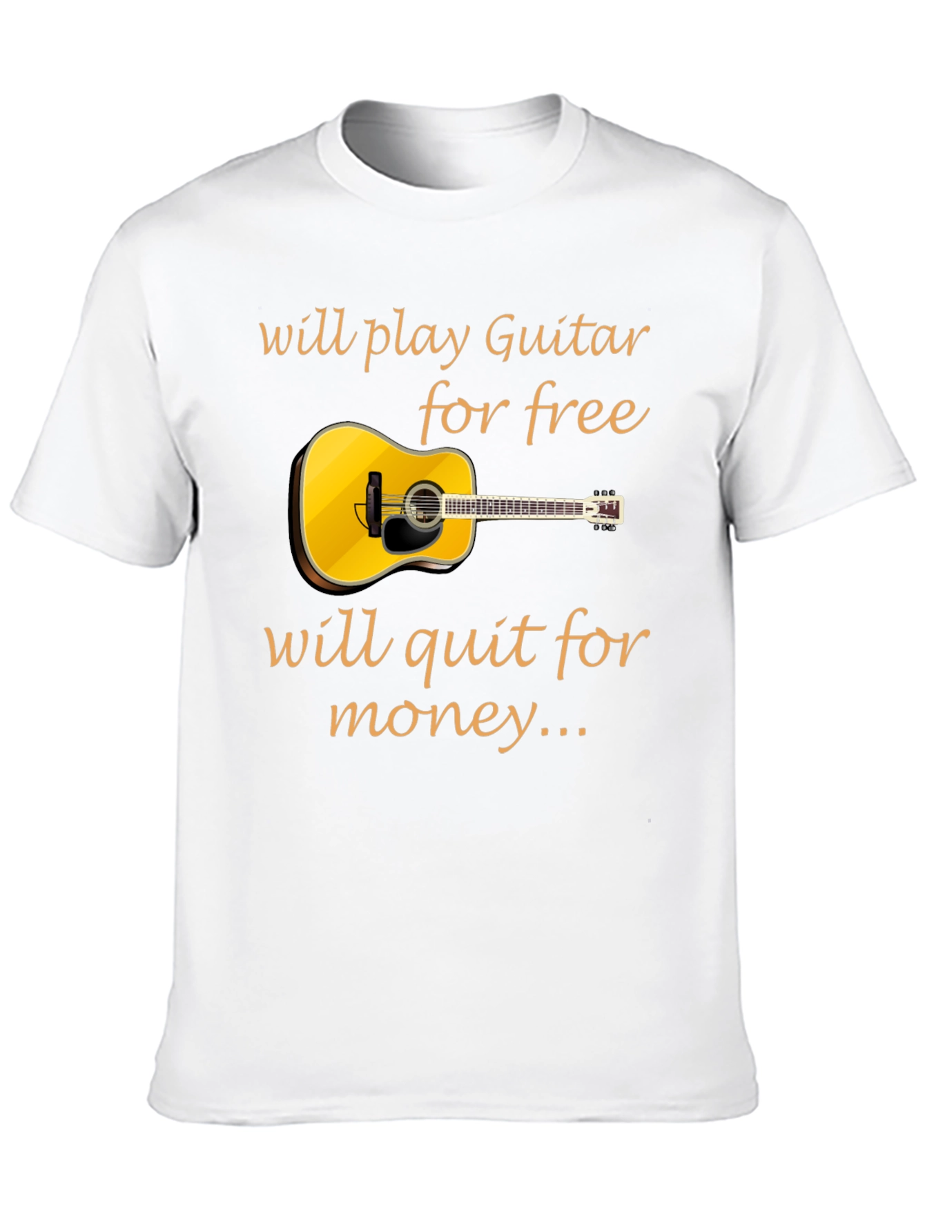 Guitar Player T-Shirt - Will Play for Free