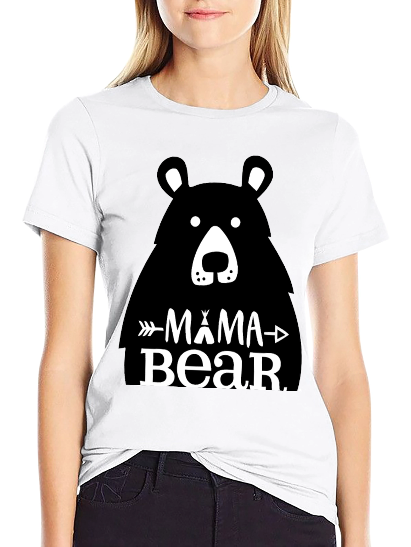Mama Bear Graphic Tee - Black Unisex T-Shirt