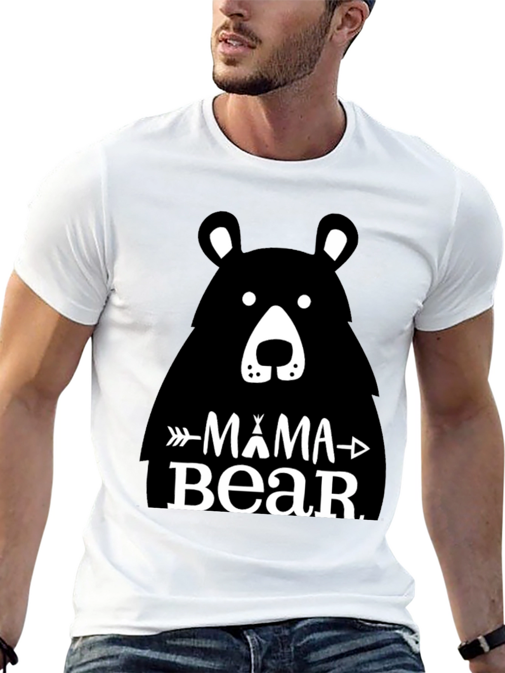 Mama Bear Graphic Tee - Black Unisex T-Shirt
