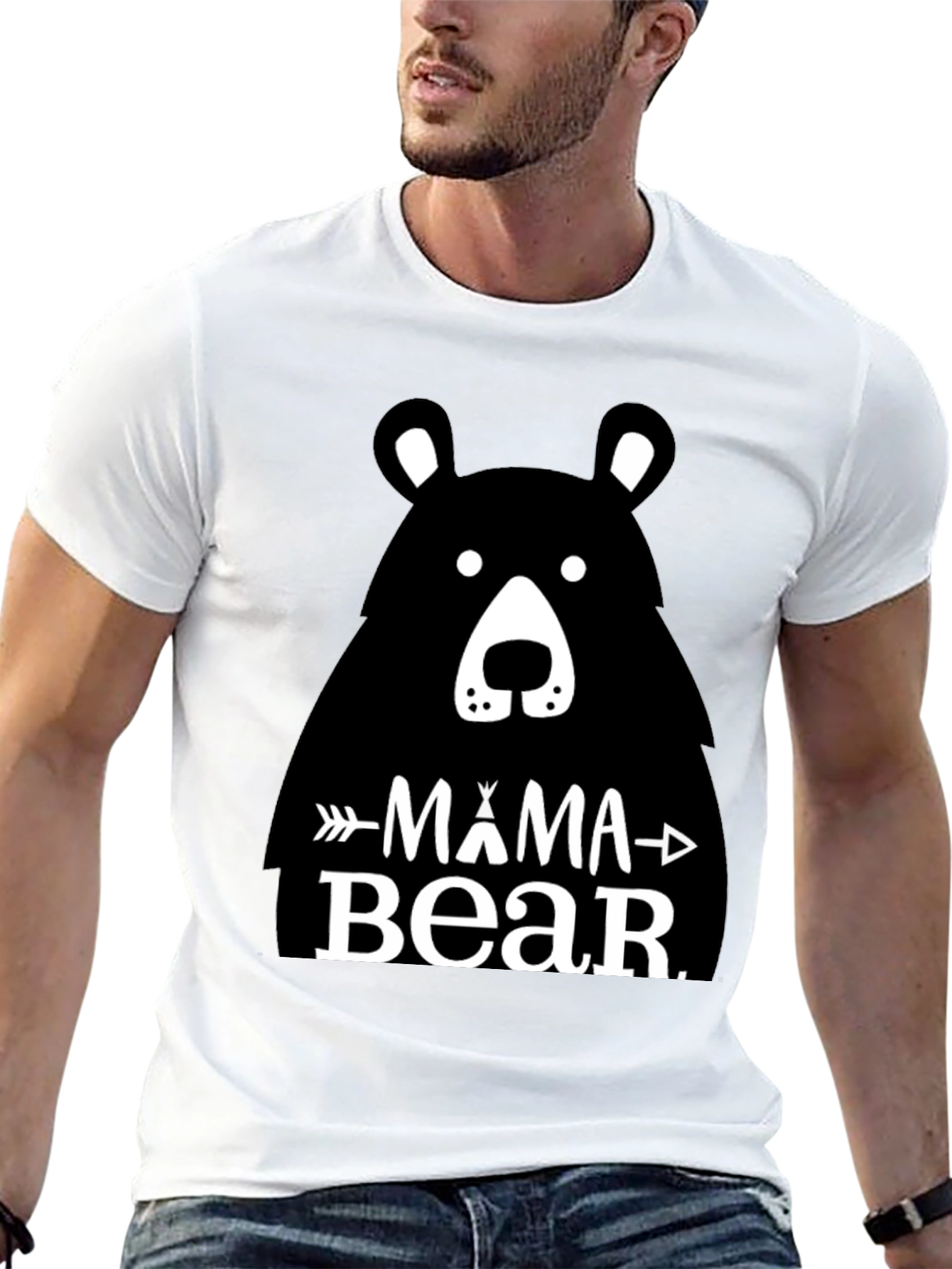 Mama Bear Graphic Tee - Black Unisex T-Shirt